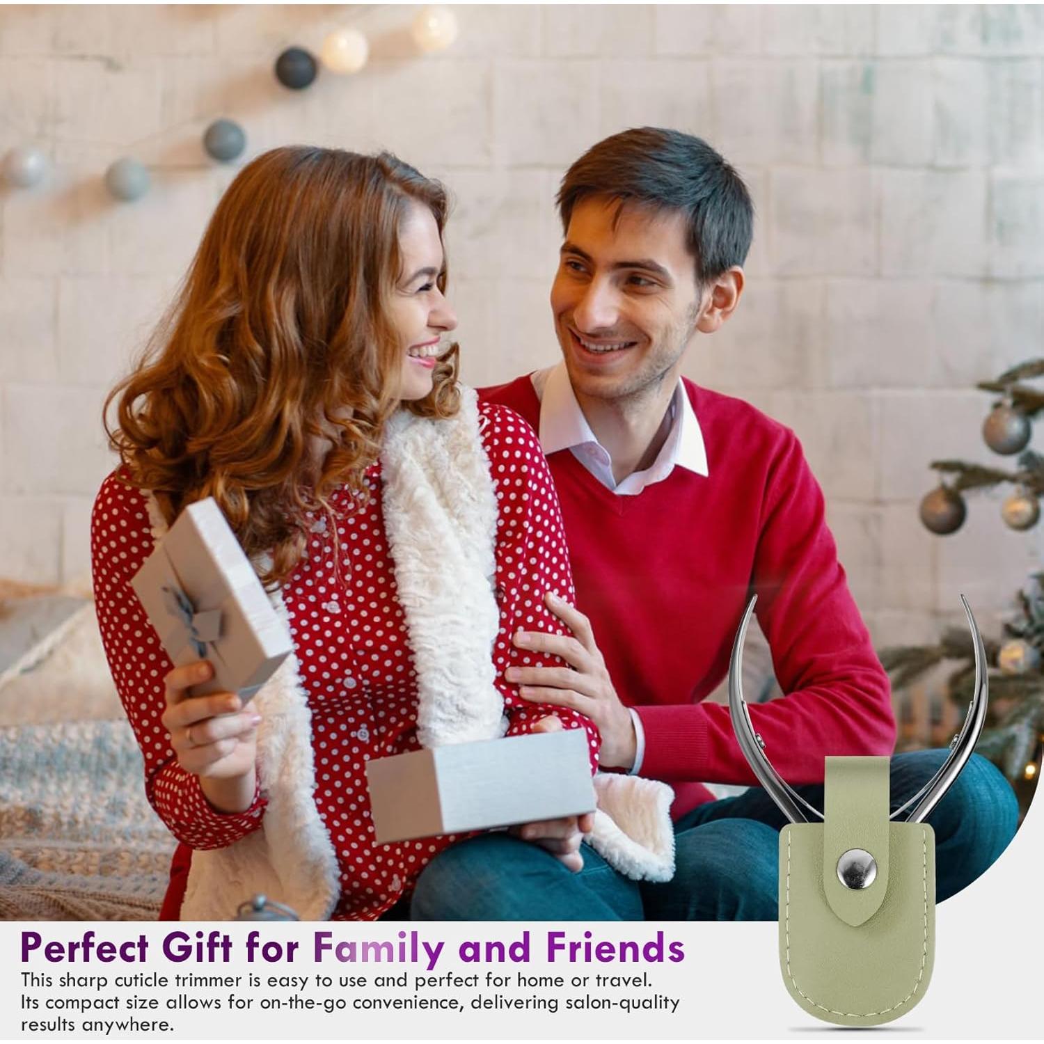 Kit Cortador de Cutículas Nadadora con Estuche de Cuero