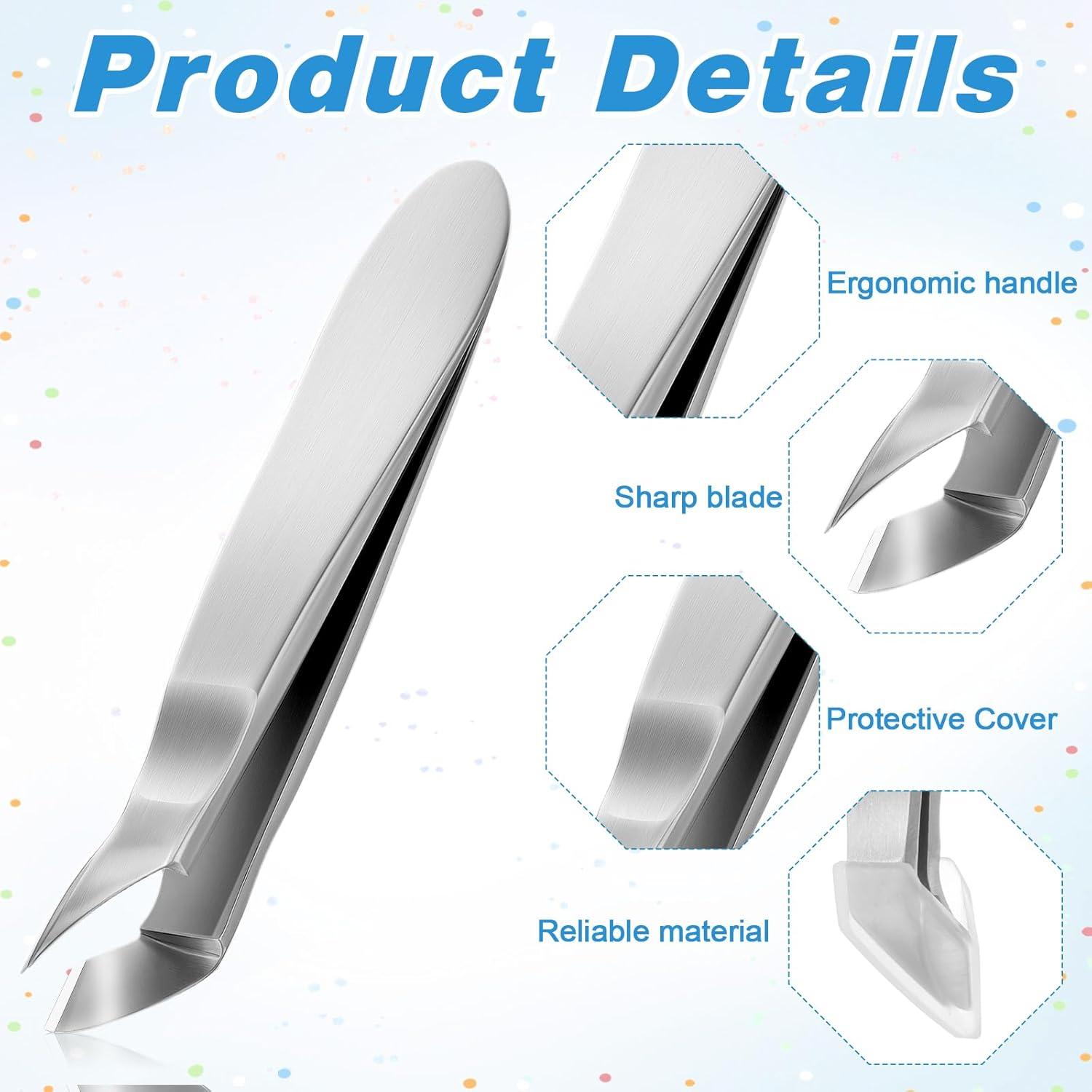 Cortador de Cutículas Profesional FdcZeyxior 2 Pcs Acero Inoxidable