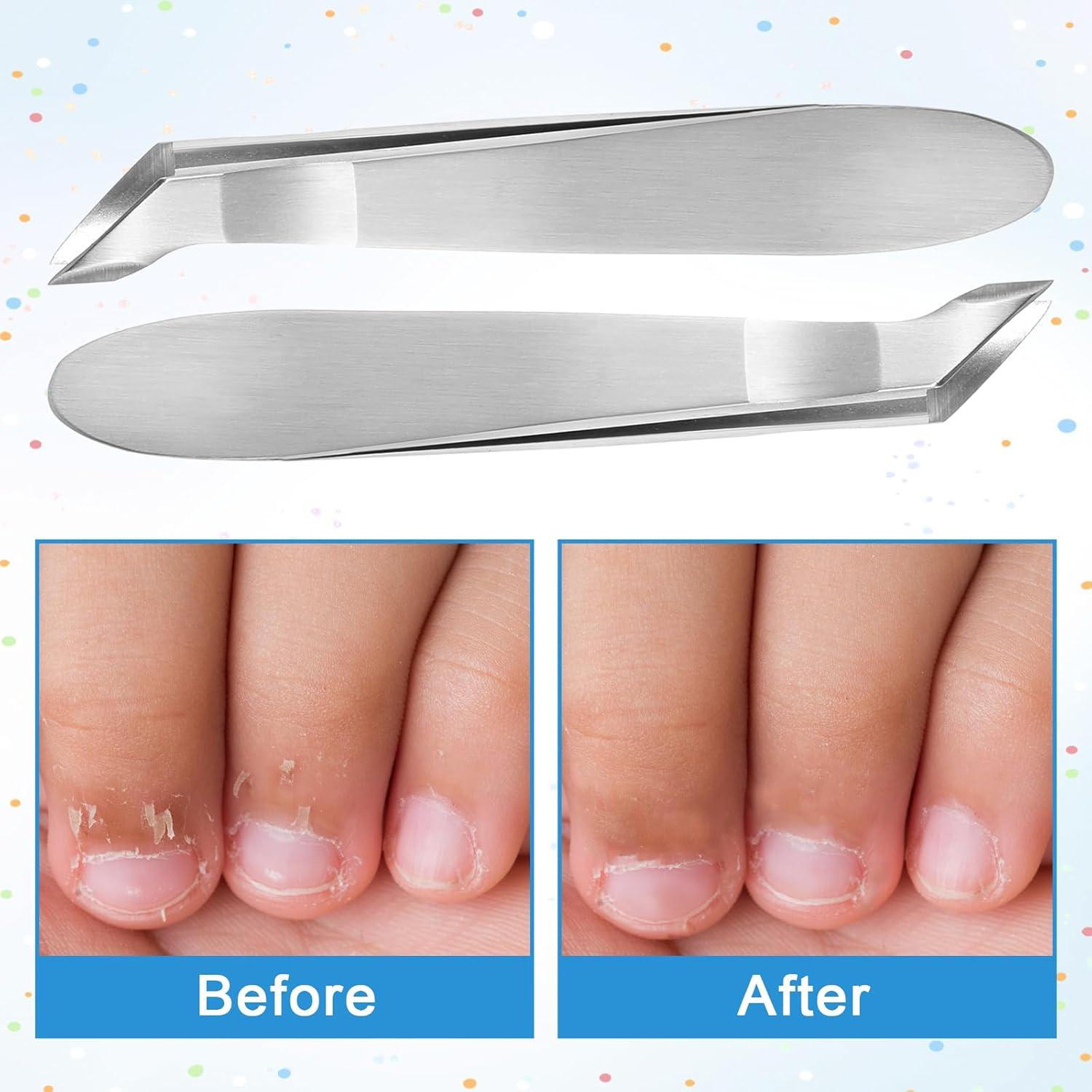 Cortador de Cutículas Profesional FdcZeyxior 2 Pcs Acero Inoxidable