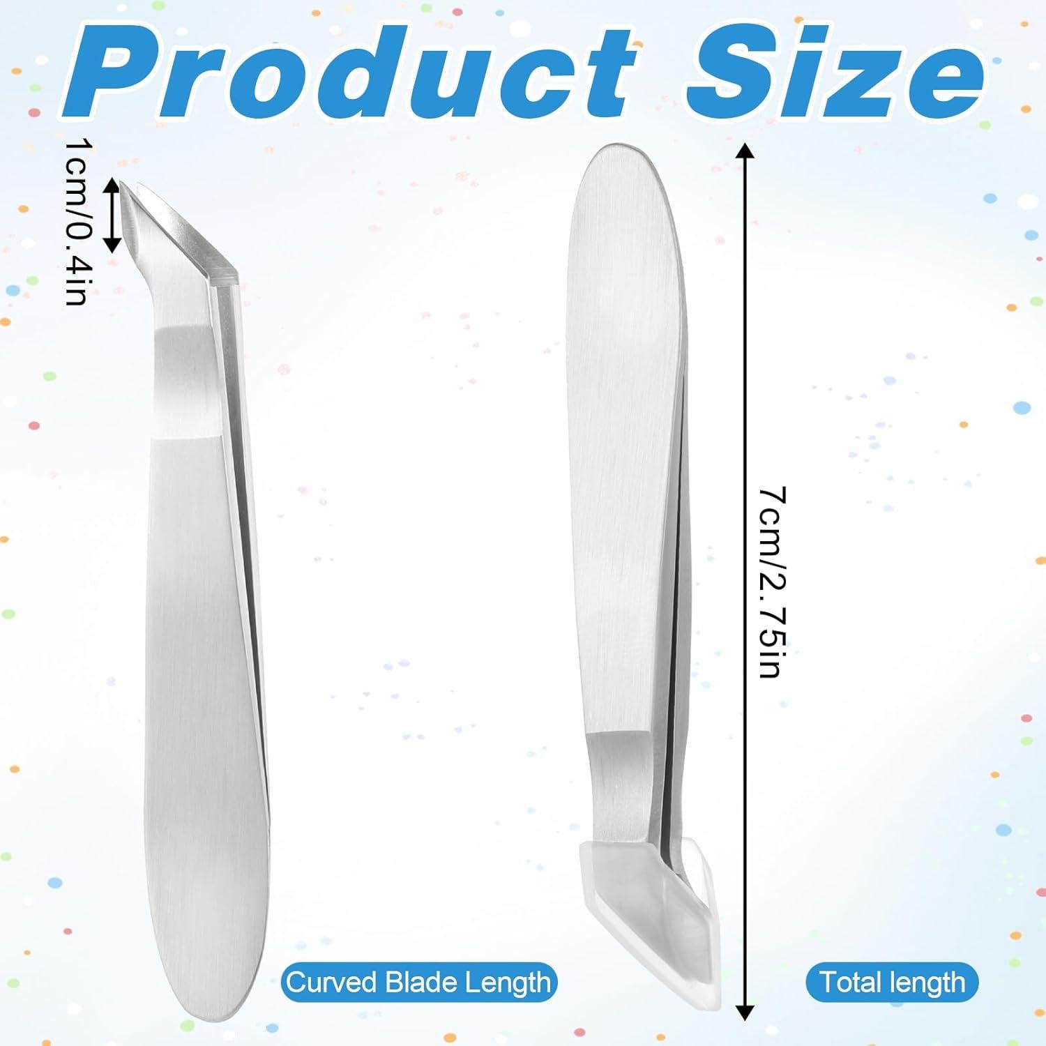 Cortador de Cutículas Profesional FdcZeyxior 2 Pcs Acero Inoxidable