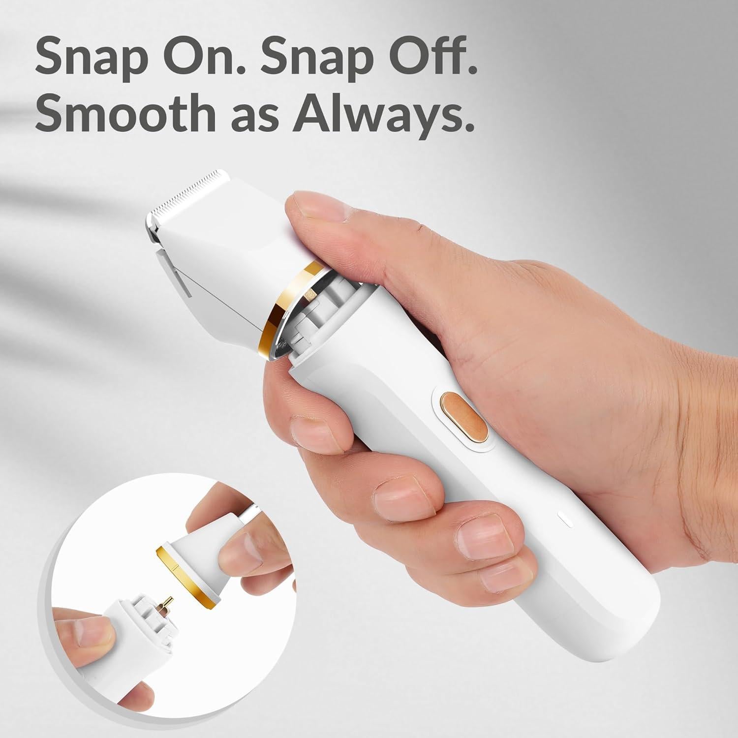 Recortadora Eléctrica KINGTEE 5-en-1 para Mujeres - IPX7, USB-C