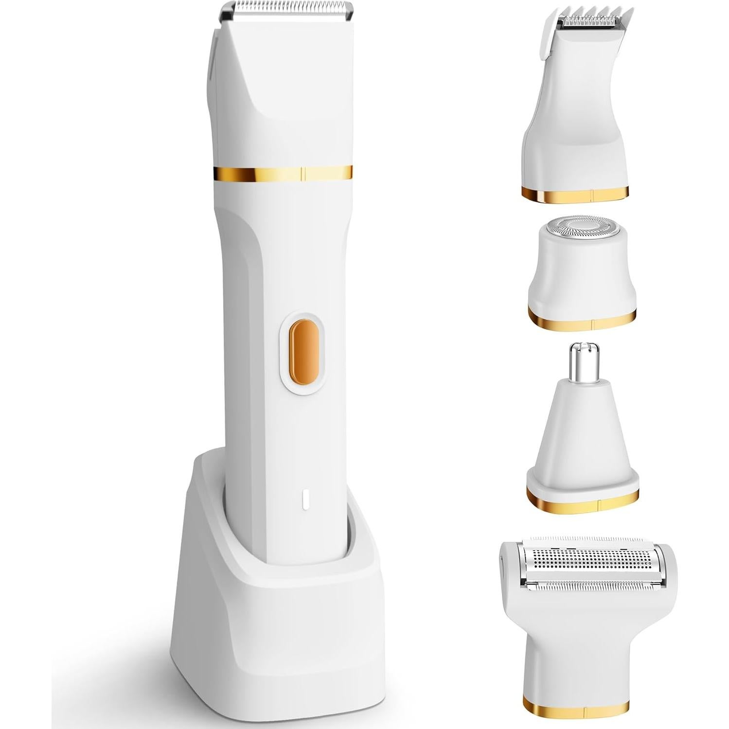 Recortadora Eléctrica KINGTEE 5-en-1 para Mujeres - IPX7, USB-C