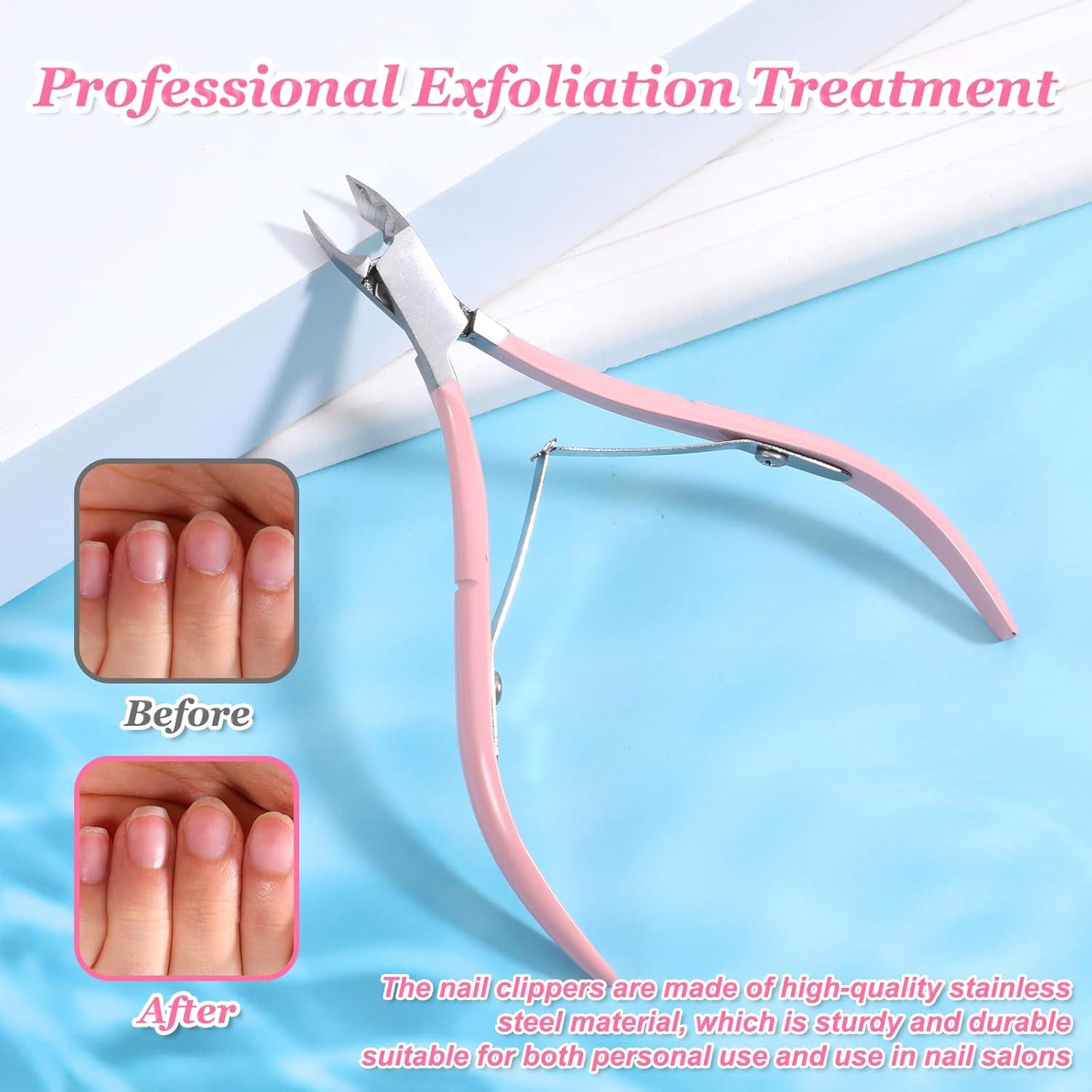 Recortador de Cutículas Alrhso Acero Inoxidable Rosa 10.5cm