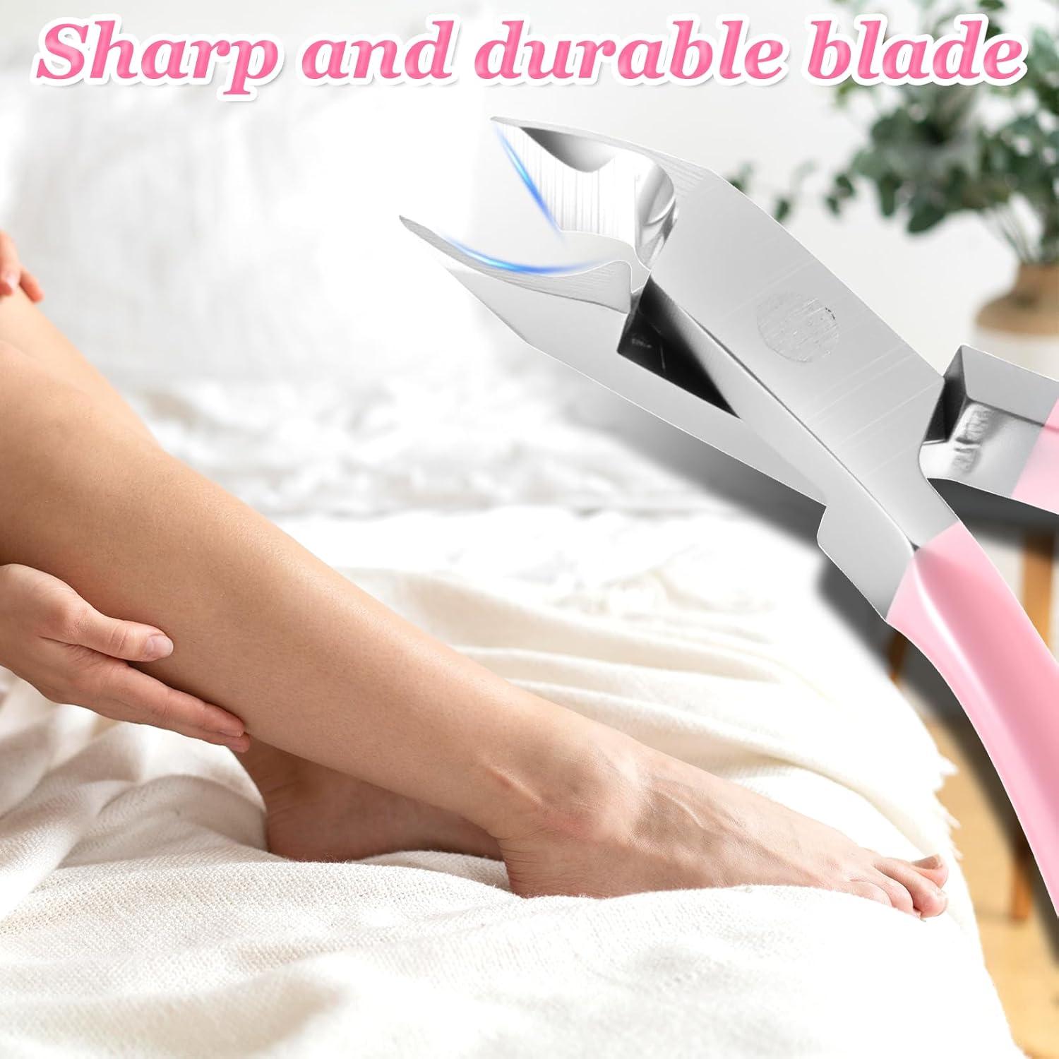 Recortador de Cutículas Alrhso Acero Inoxidable Rosa 10.5cm