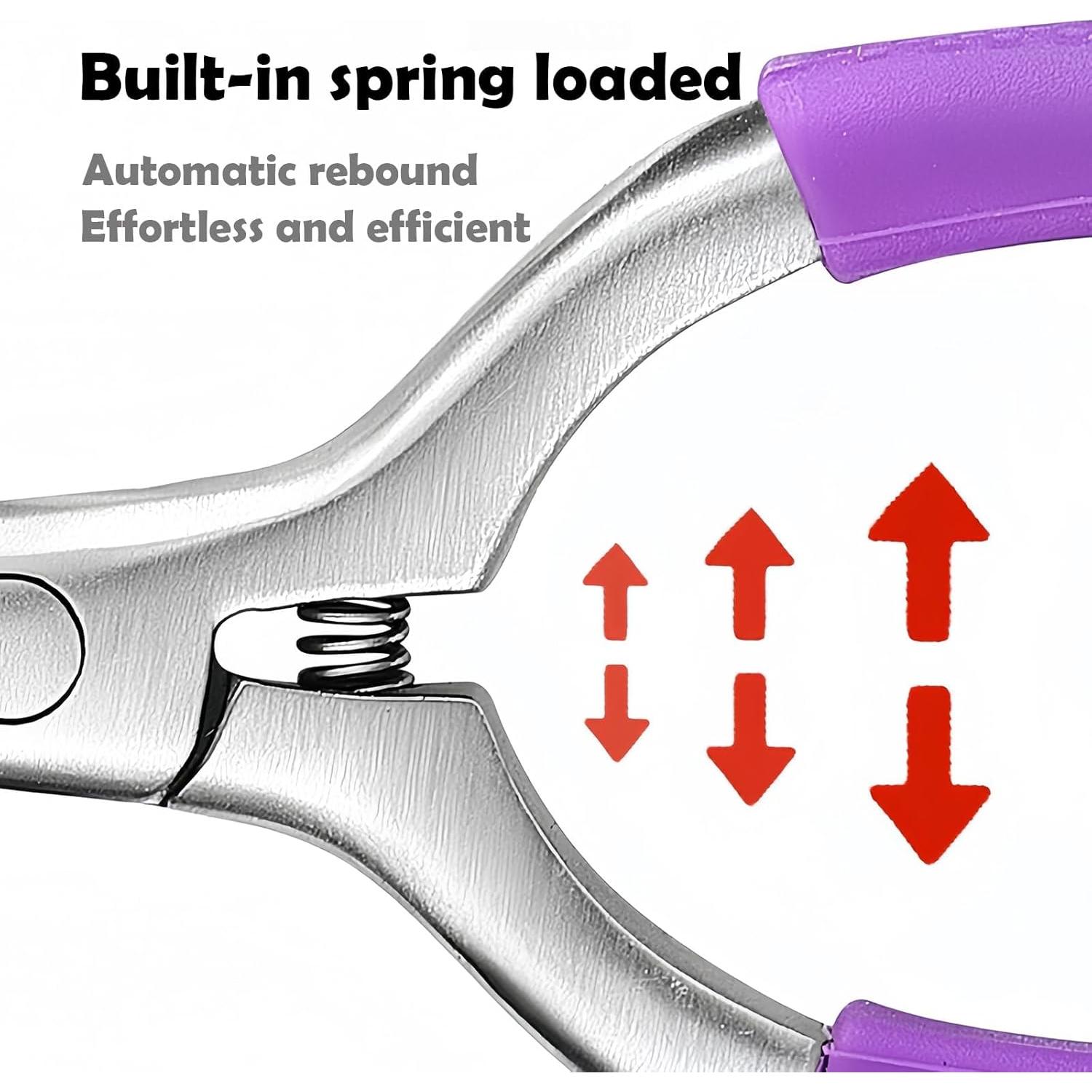Cortaúñas de Cutícula Cmetta con Mango de Silicona Púrpura