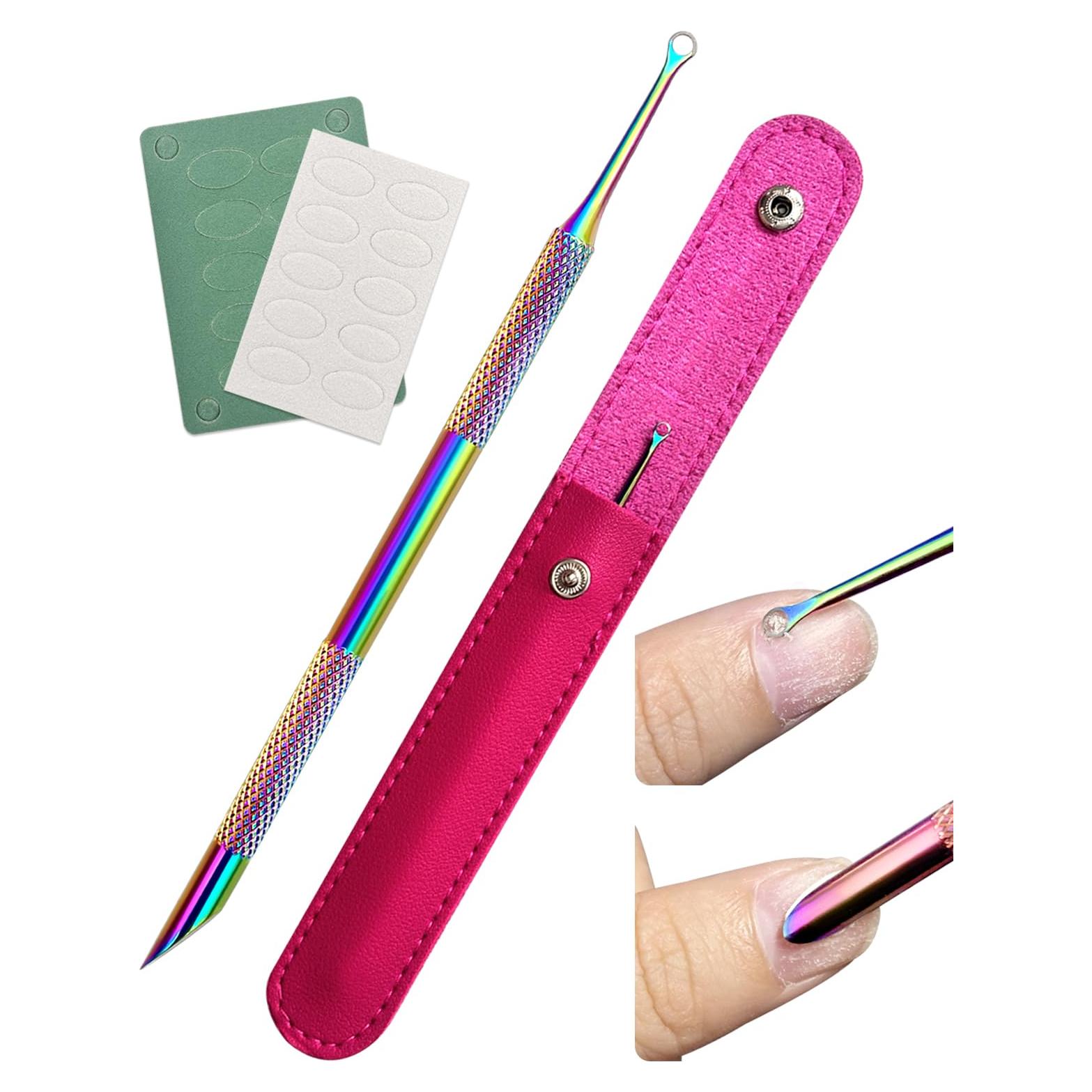 Removedor de Cutículas Doble Cara KUNSHNBEI con Lima 100#/240#