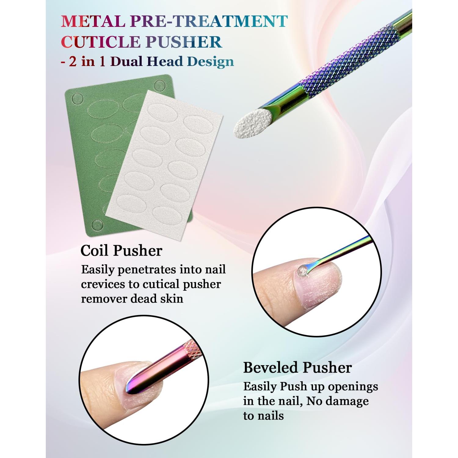 Removedor de Cutículas Doble Cara KUNSHNBEI con Lima 100#/240#