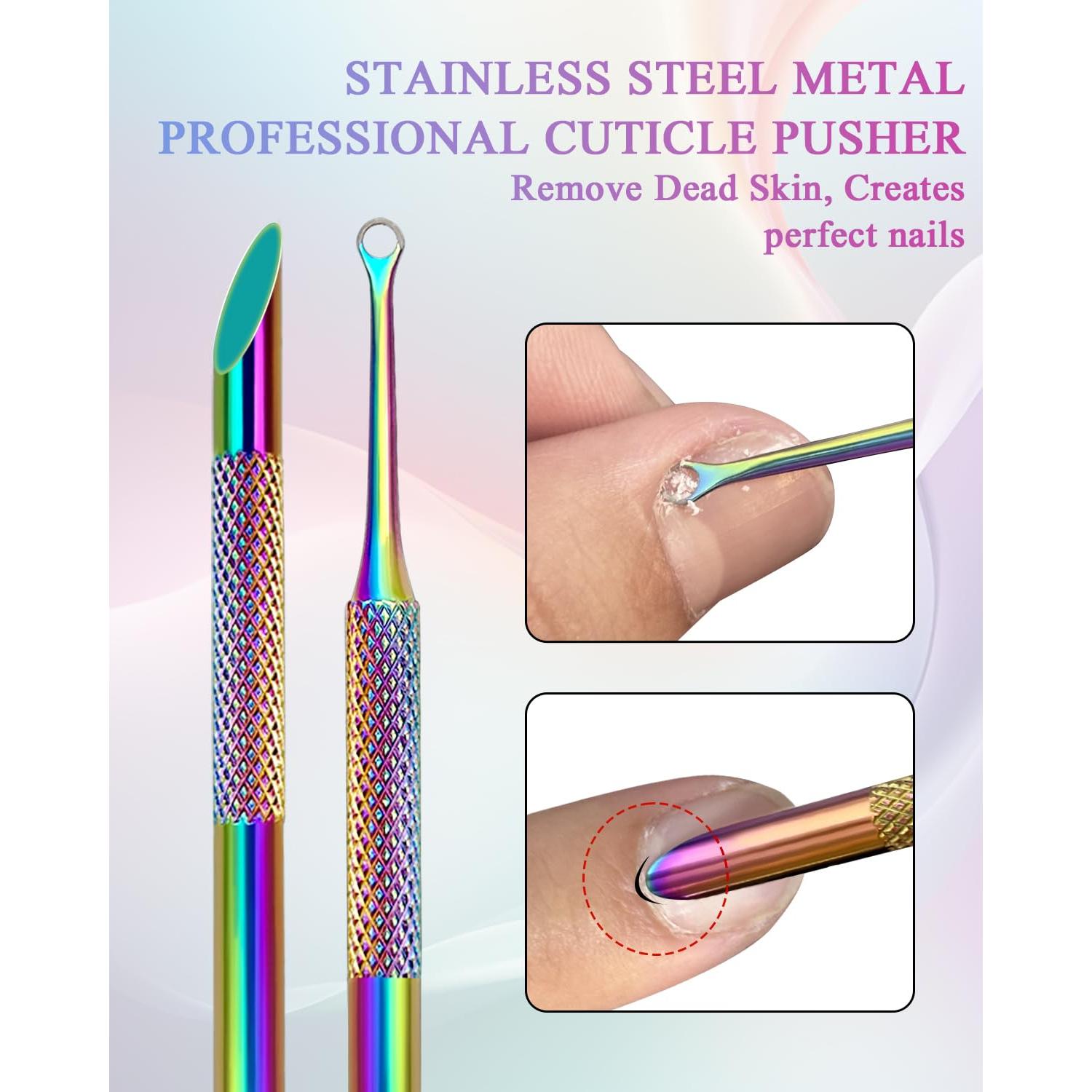 Removedor de Cutículas Doble Cara KUNSHNBEI con Lima 100#/240#