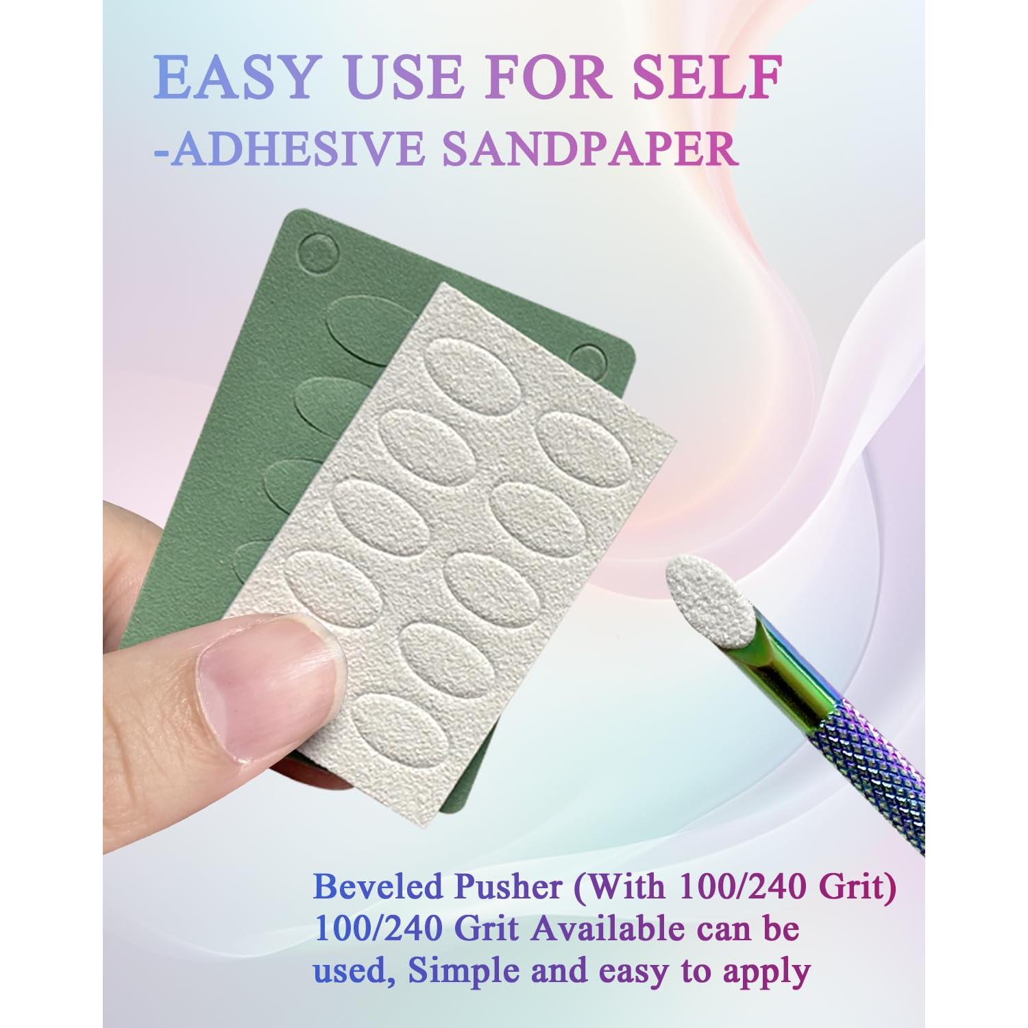 Removedor de Cutículas Doble Cara KUNSHNBEI con Lima 100#/240#