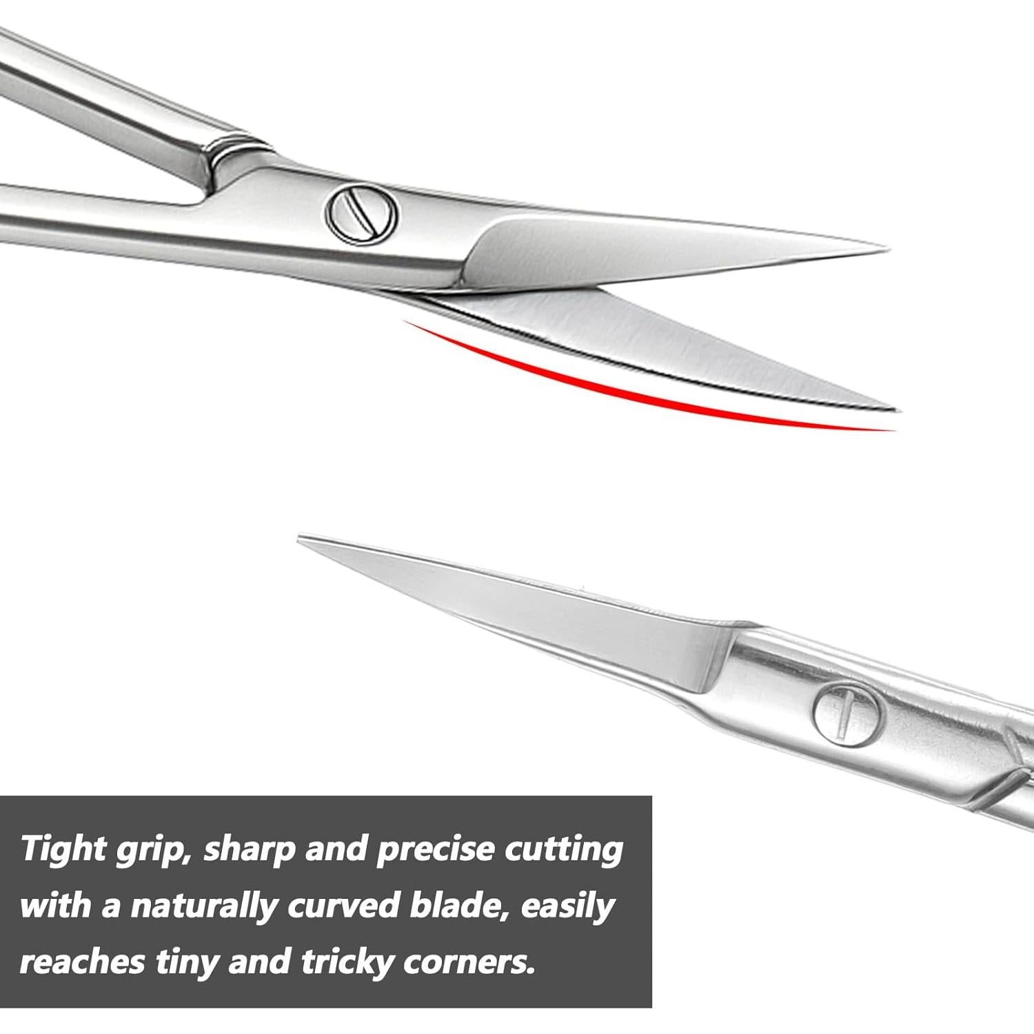 Paquete de 2 Tijeras de Cutícula Xyembu Acero Inoxidable 19.5 cm