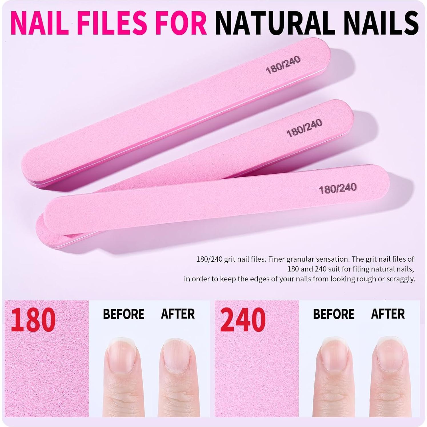 Kit de Uñas FANDAMEI con Cortador y Limas de Vidrio