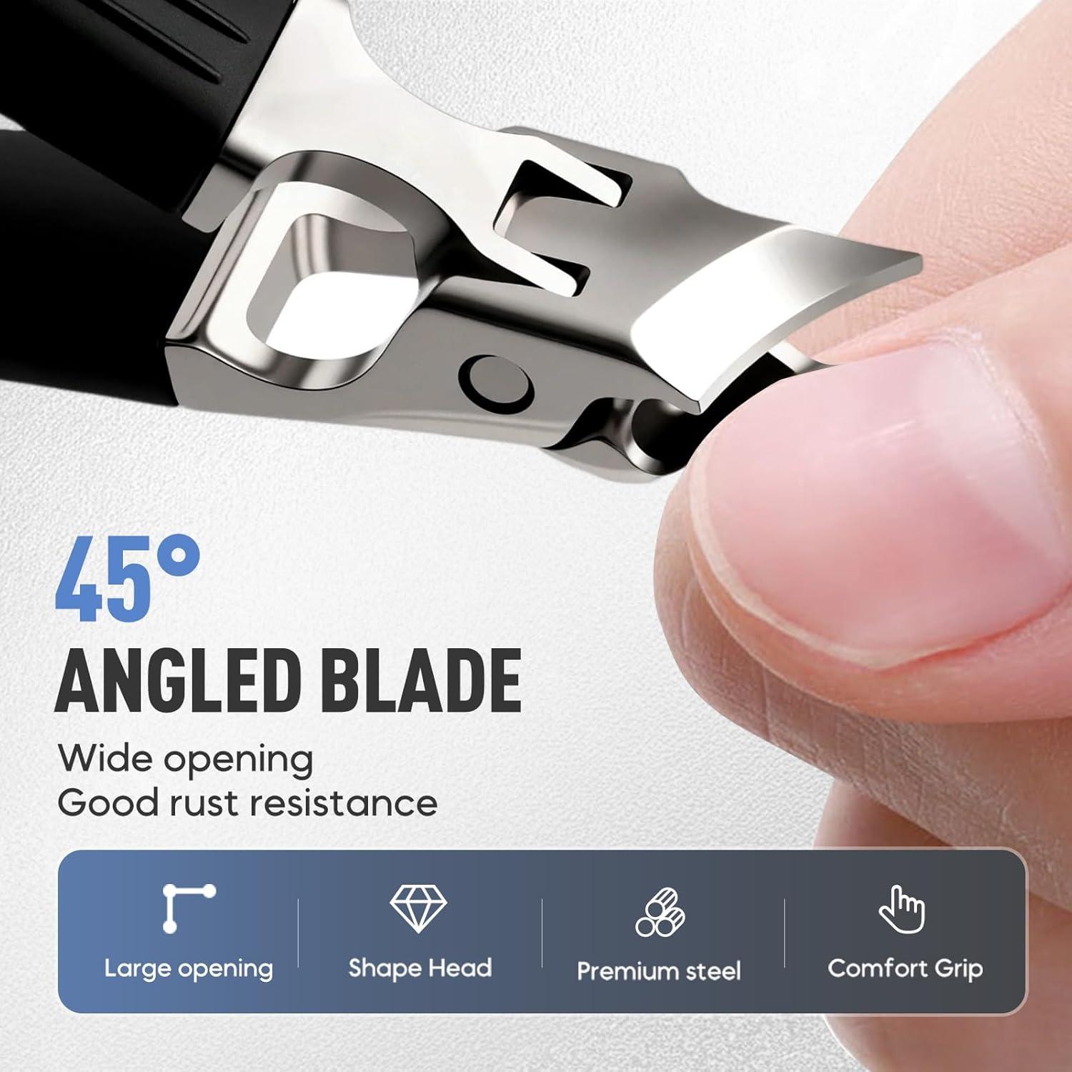 Cortauñas Inclinados Antisalpicaduras YAWOTA para Uñas Gruesas