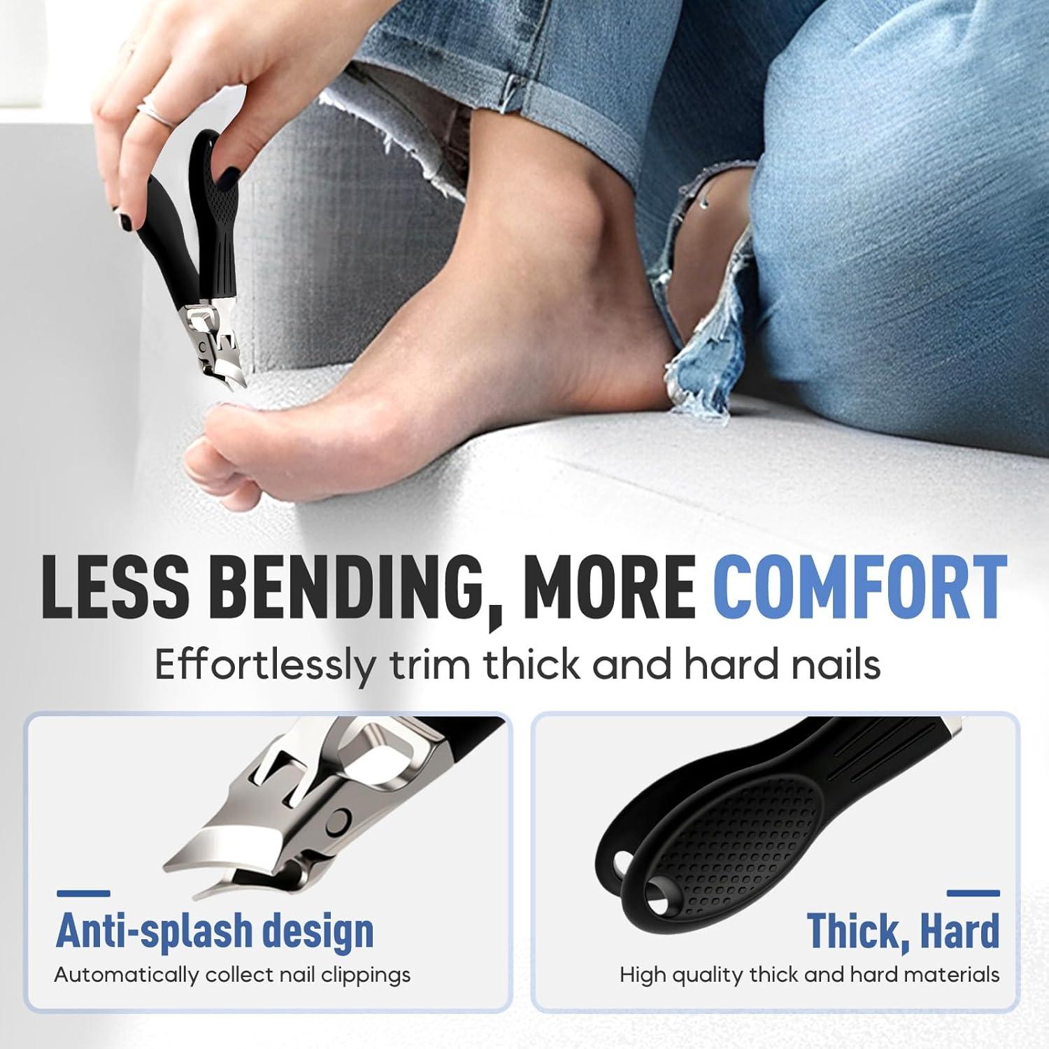 Cortauñas Inclinados Antisalpicaduras YAWOTA para Uñas Gruesas