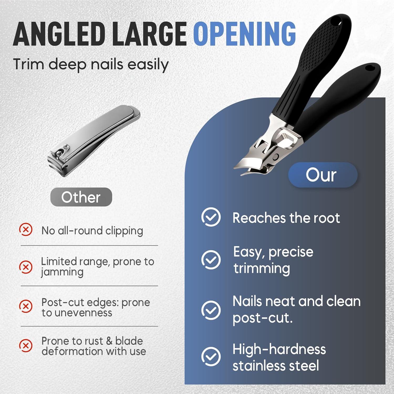 Cortauñas Inclinados Antisalpicaduras YAWOTA para Uñas Gruesas