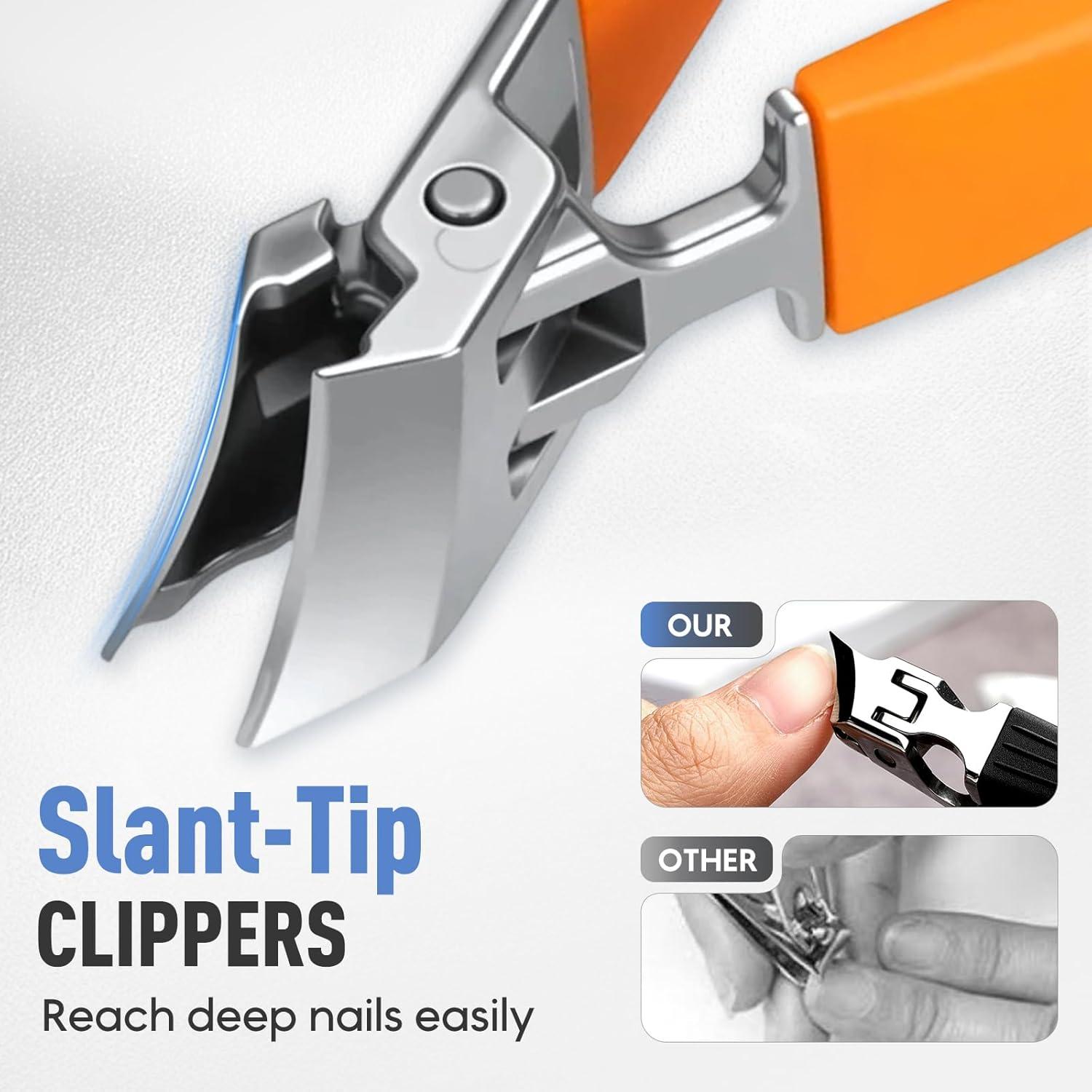 Cortauñas Inclinados Antisalpicaduras YAWOTA para Uñas Gruesas