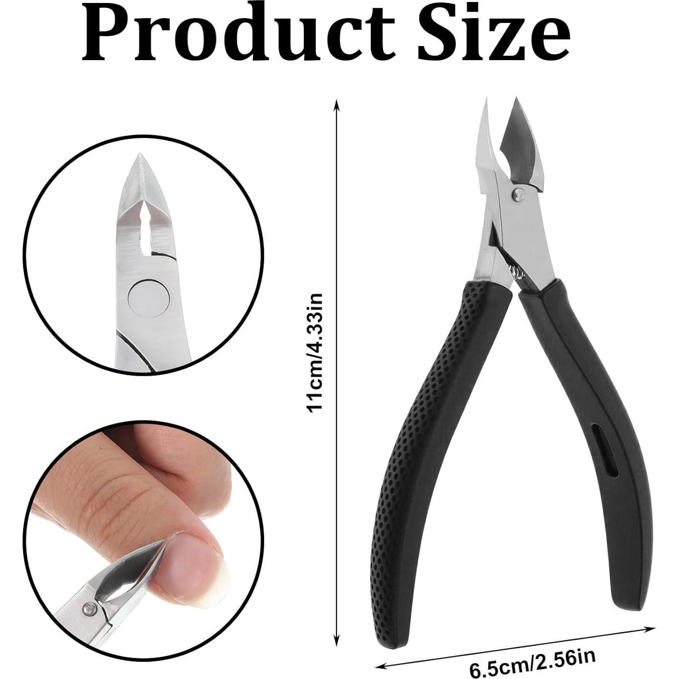 Cortador de Cutículas Meiqing con Mango de Silicona 11 cm