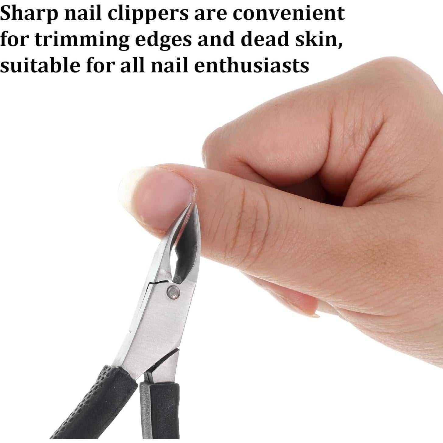 Cortador de Cutículas Meiqing con Mango de Silicona 11 cm