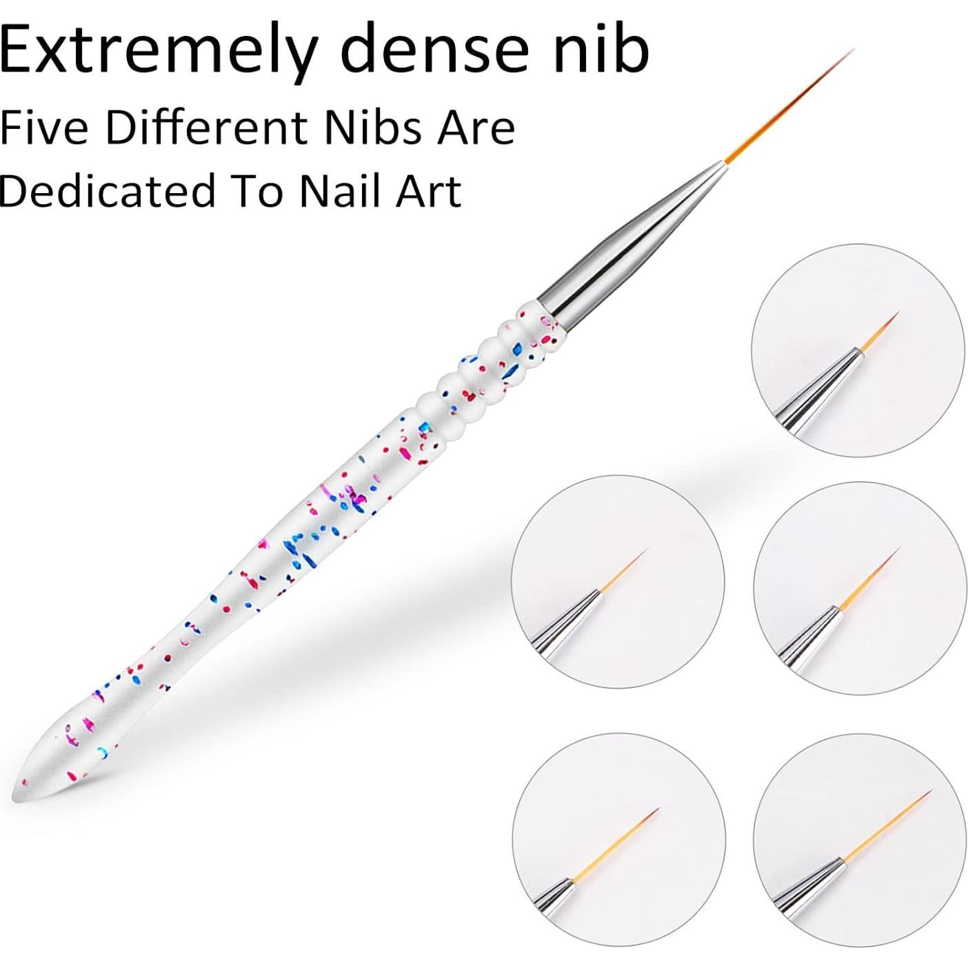 Set de Pinceles de Arte de Uñas Etercycle 5 Piezas 7-20mm