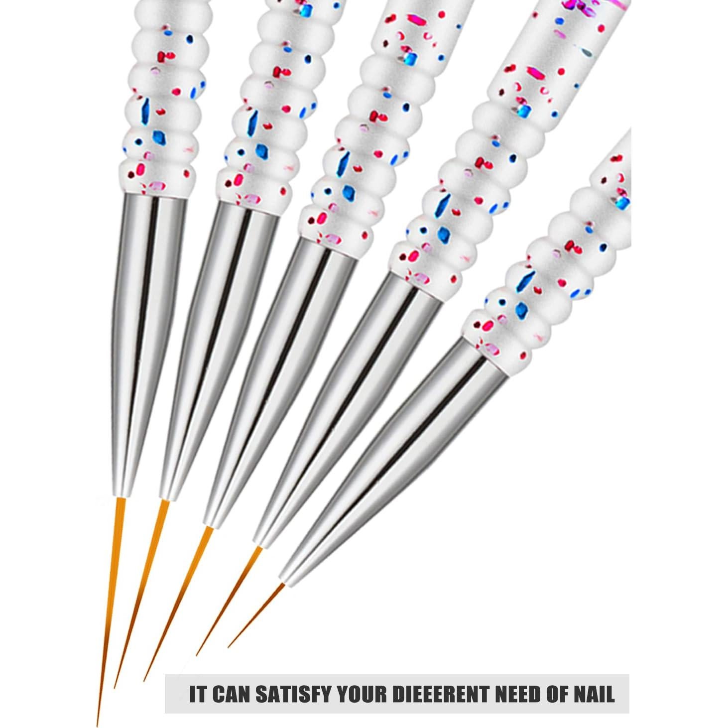 Set de Pinceles de Arte de Uñas Etercycle 5 Piezas 7-20mm