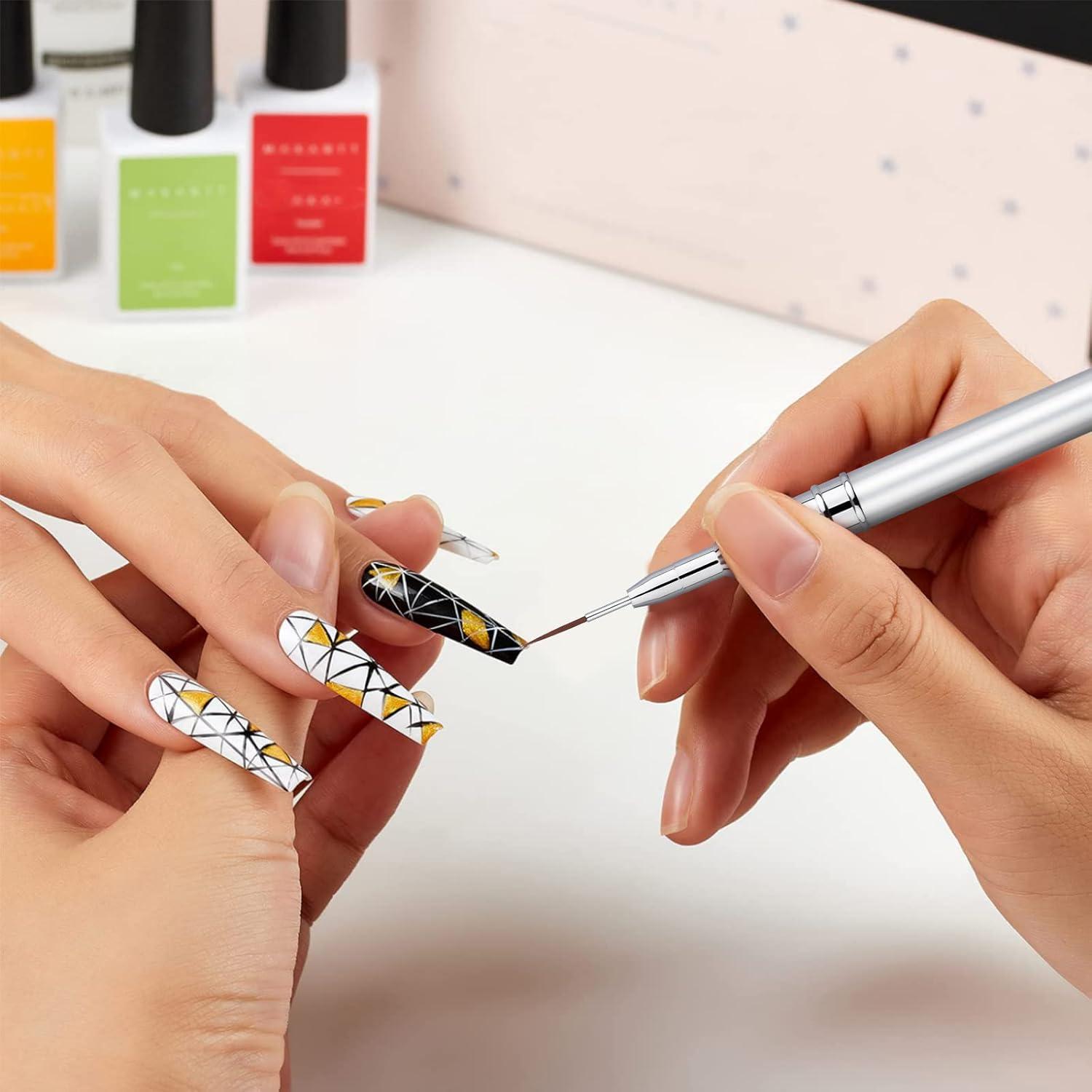 Juego de Pinceles para Arte de Uñas Eptbsdu 5 Piezas 7-25mm