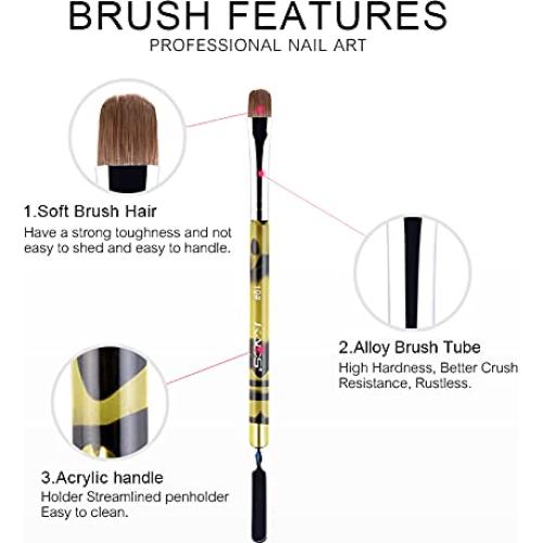 Pincel Kolinsky KADS 10 para Manicura Francesa y Arte de Uñas