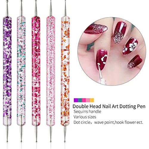 Juego de Pinceles para Arte de Uñas ZEOHBETY 20 Piezas Rosa