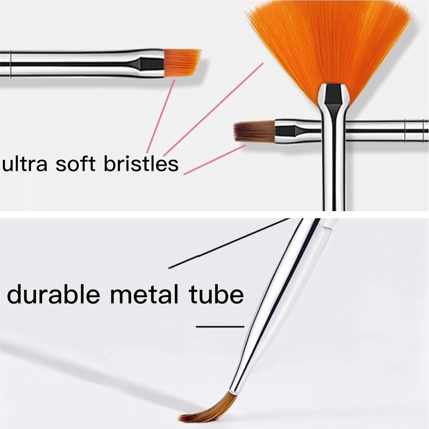 Juego de Pinceles para Arte de Uñas ZEOHBETY 20 Piezas Rosa