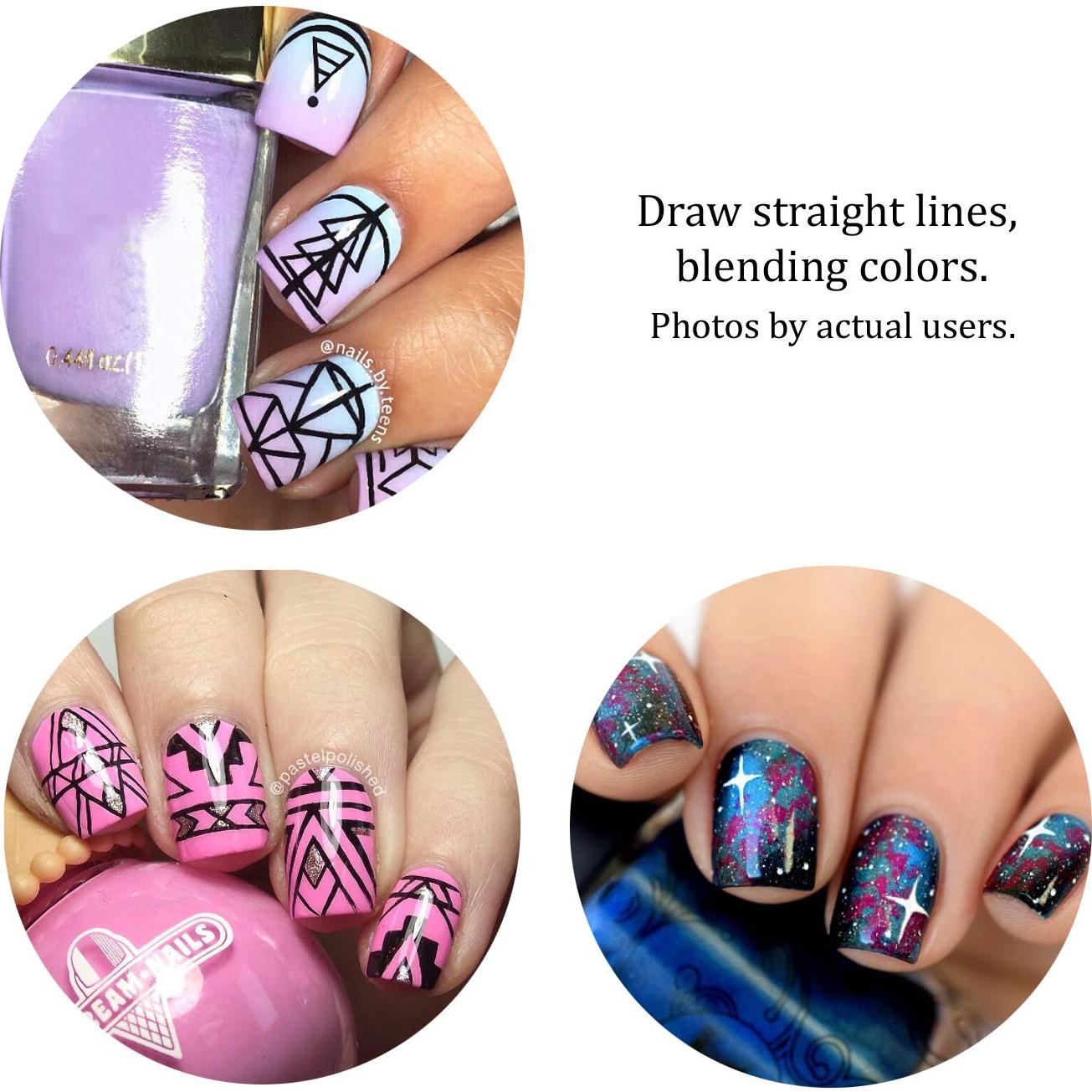 Juego de Pinceles para Arte de Uñas Winstonia 3 Piezas