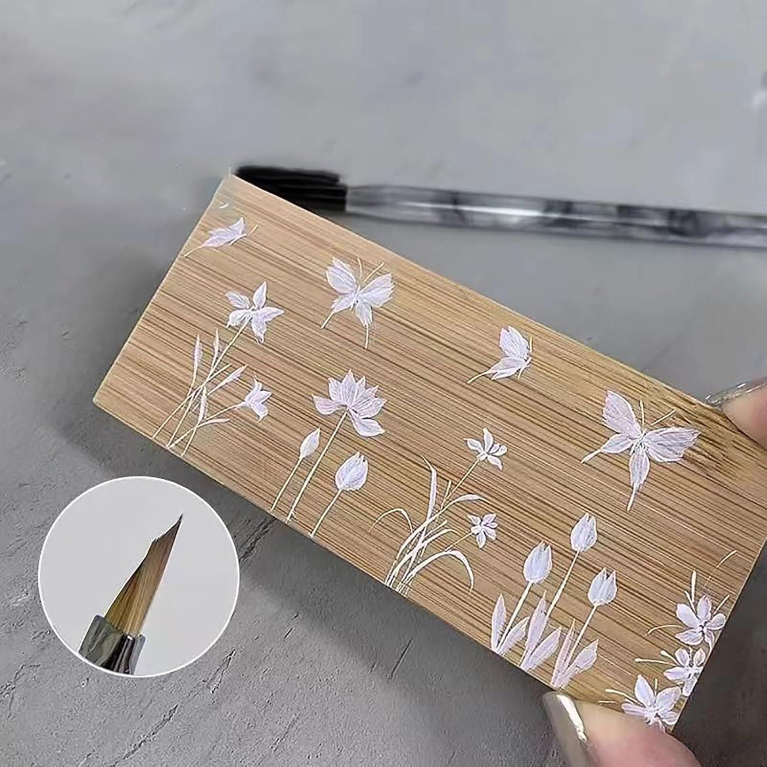Cepillo de Uñas HNRongkya para Detalles de Pétalos y Mariposas