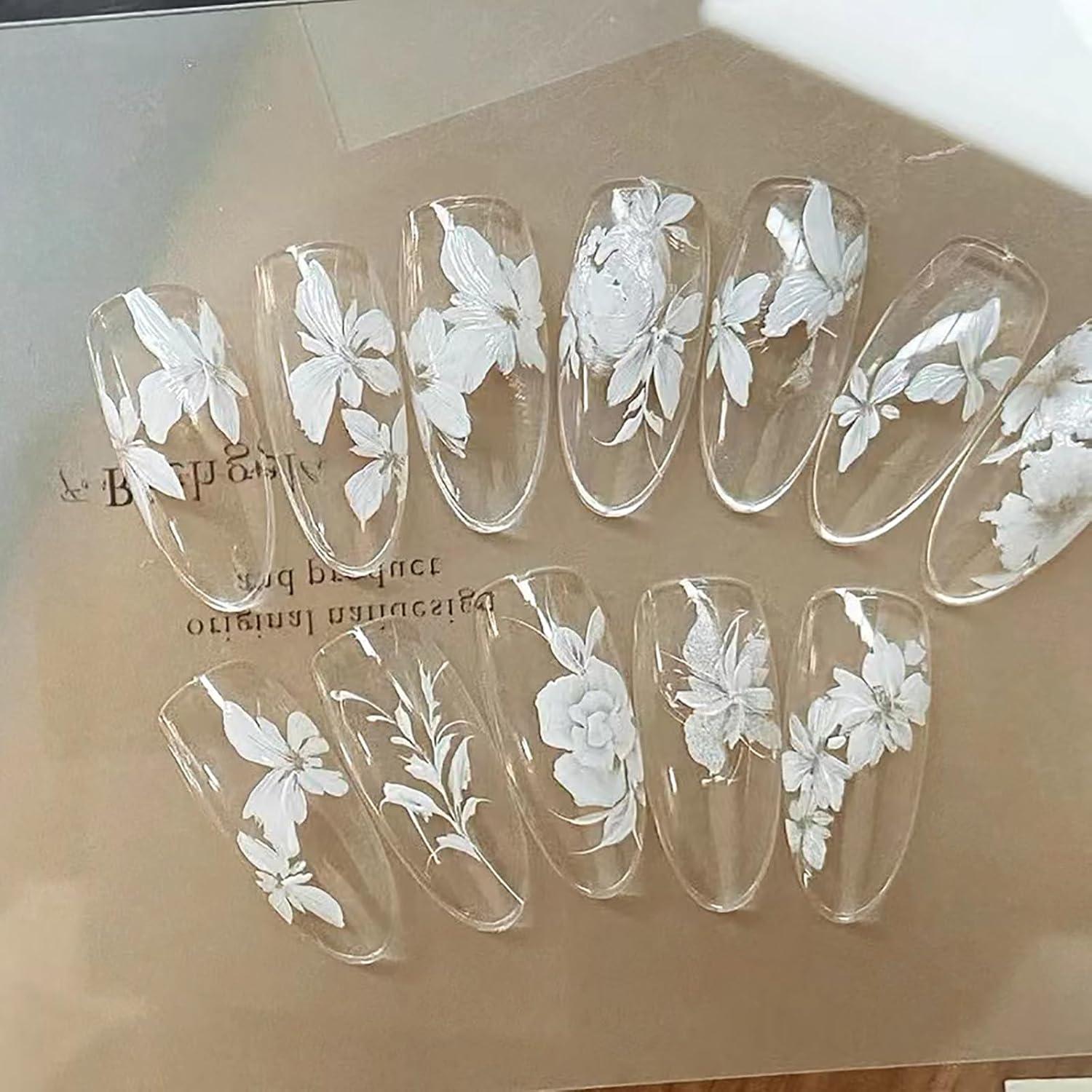 Cepillo de Uñas HNRongkya para Detalles de Pétalos y Mariposas