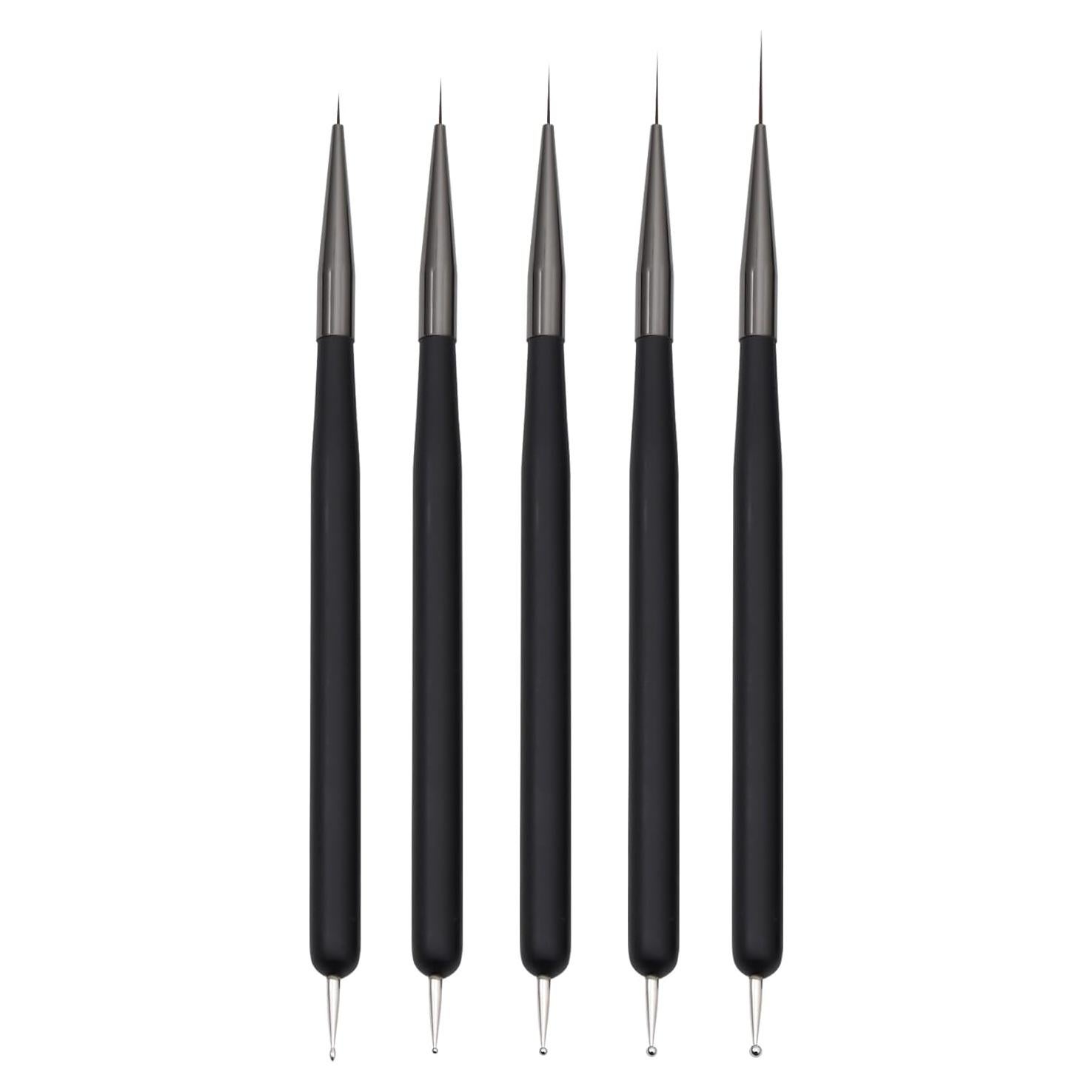 Juego de Pinceles para Arte de Uñas ZEOHBETY 5 Piezas 7-22 mm