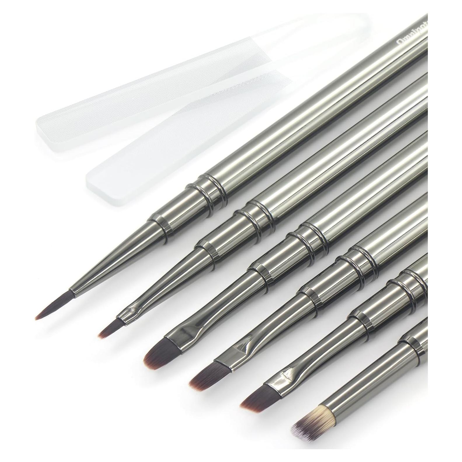 Juego de Pinceles de Uñas MYR 6pcs + 2 Archivos Nano