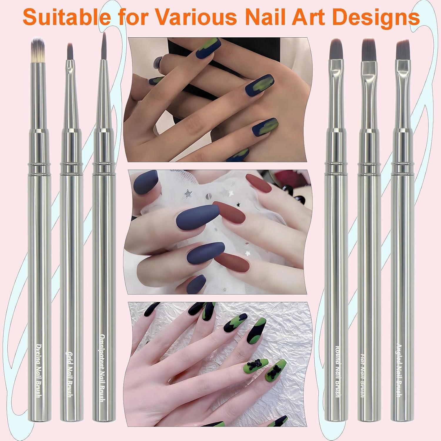 Juego de Pinceles de Uñas MYR 6pcs + 2 Archivos Nano