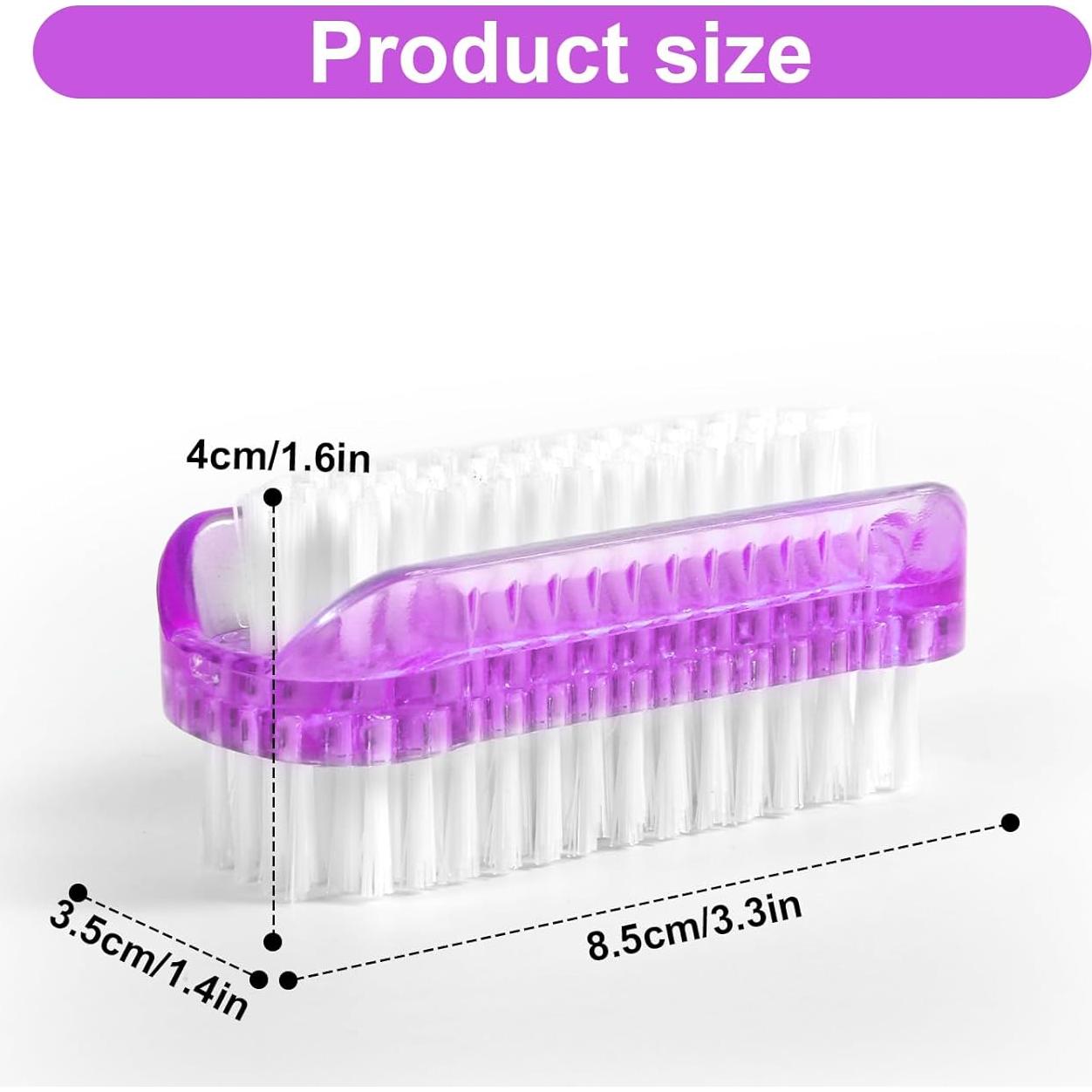 2 Cepillos Limpiadores de Uñas Doble Cara Lasuroa - 8.5cm
