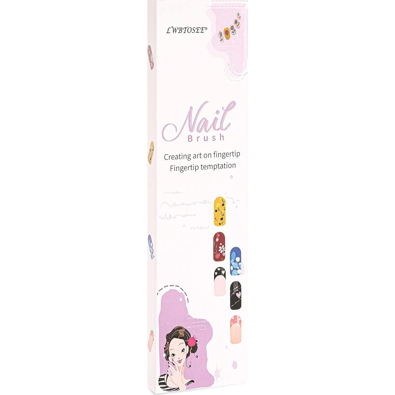 Pincel Ombre para Uñas LWBTOSEE 2PCS Gel UV Alta Calidad