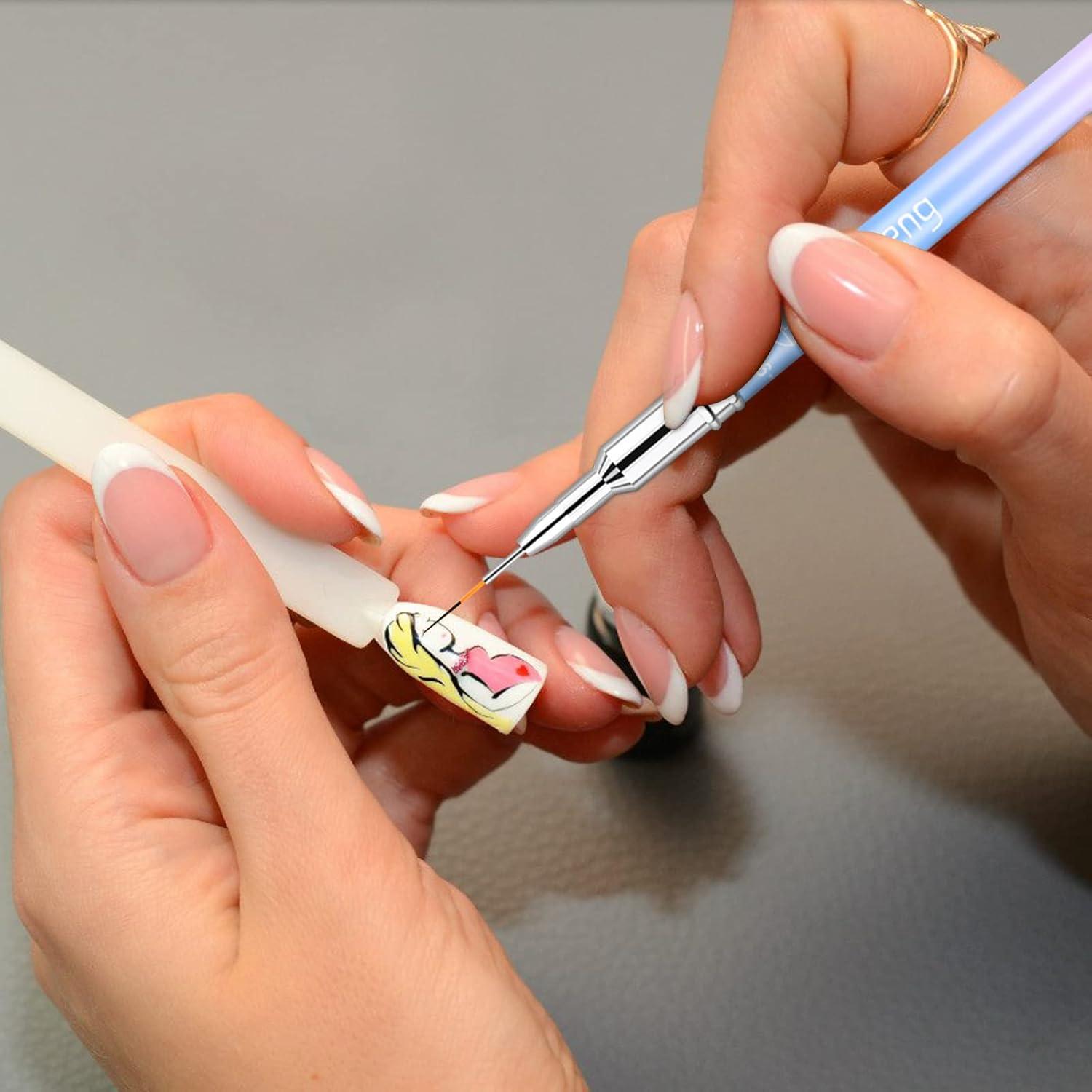 Pincel Liner para Uñas Fadelong 6 Pcs 5-25mm Profesional