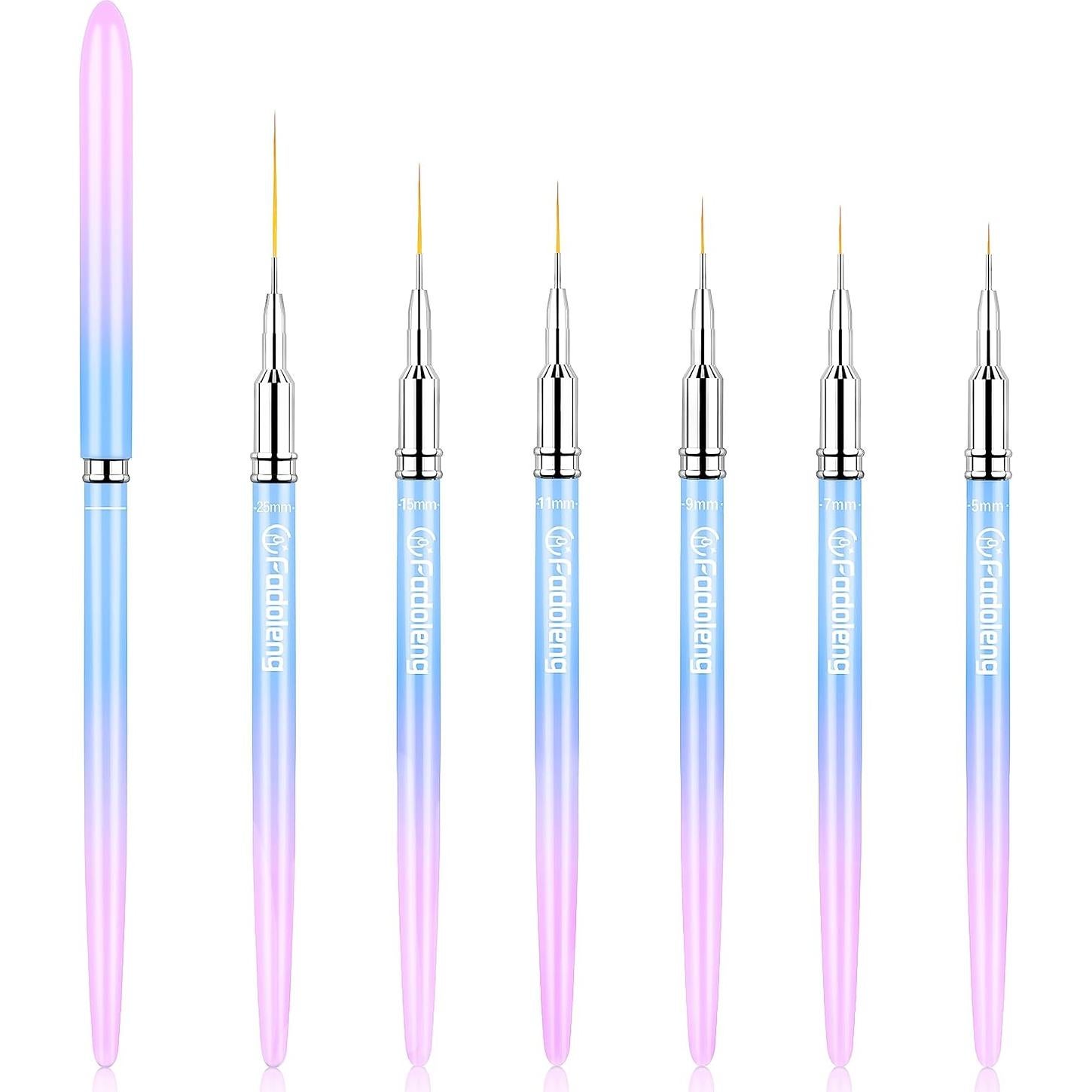Pincel Liner para Uñas Fadelong 6 Pcs 5-25mm Profesional