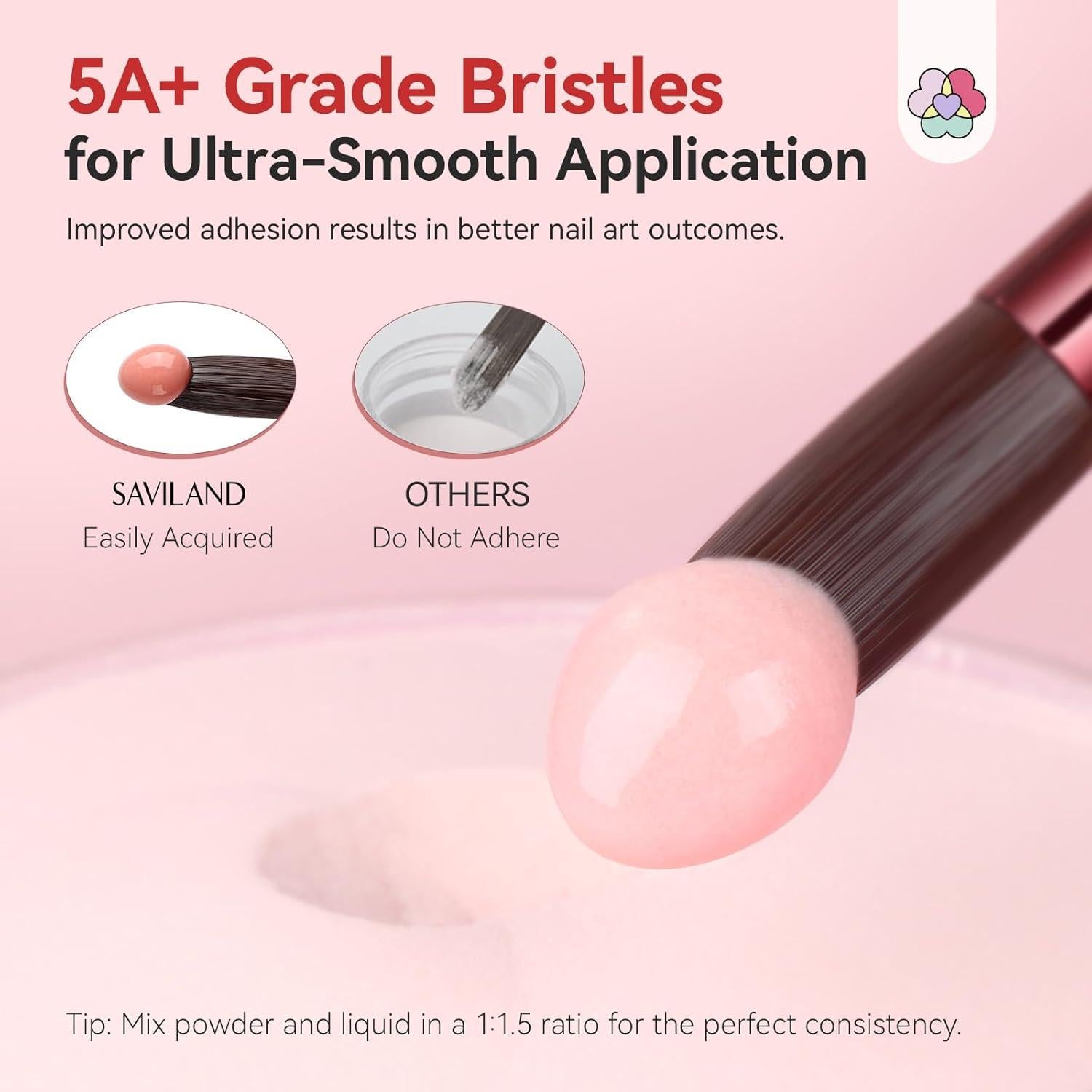 Juego de Pinceles Acrílicos SAVILAND 3PCS Tamaños 8/10/14