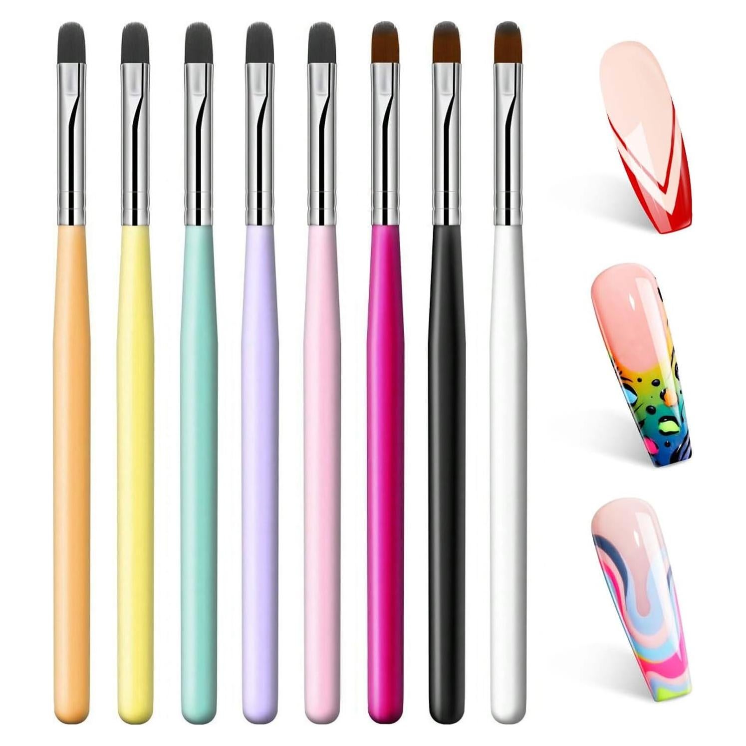 Juego de Pinceles para Arte de Uñas MUSILAN 8PCS Calidad Premium