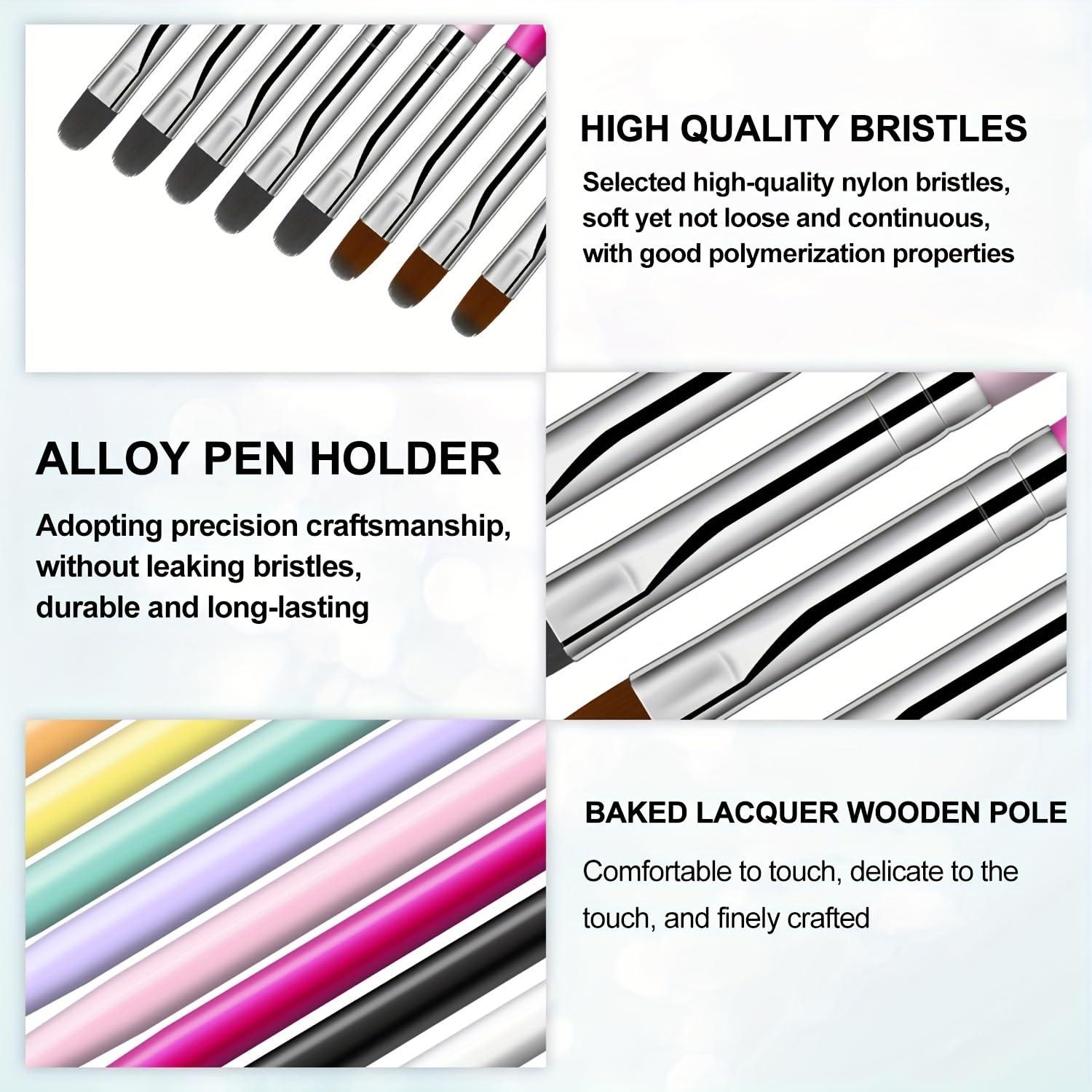 Juego de Pinceles para Arte de Uñas MUSILAN 8PCS Calidad Premium