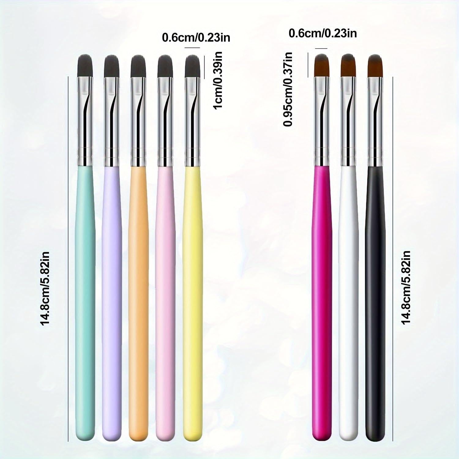 Juego de Pinceles para Arte de Uñas MUSILAN 8PCS Calidad Premium