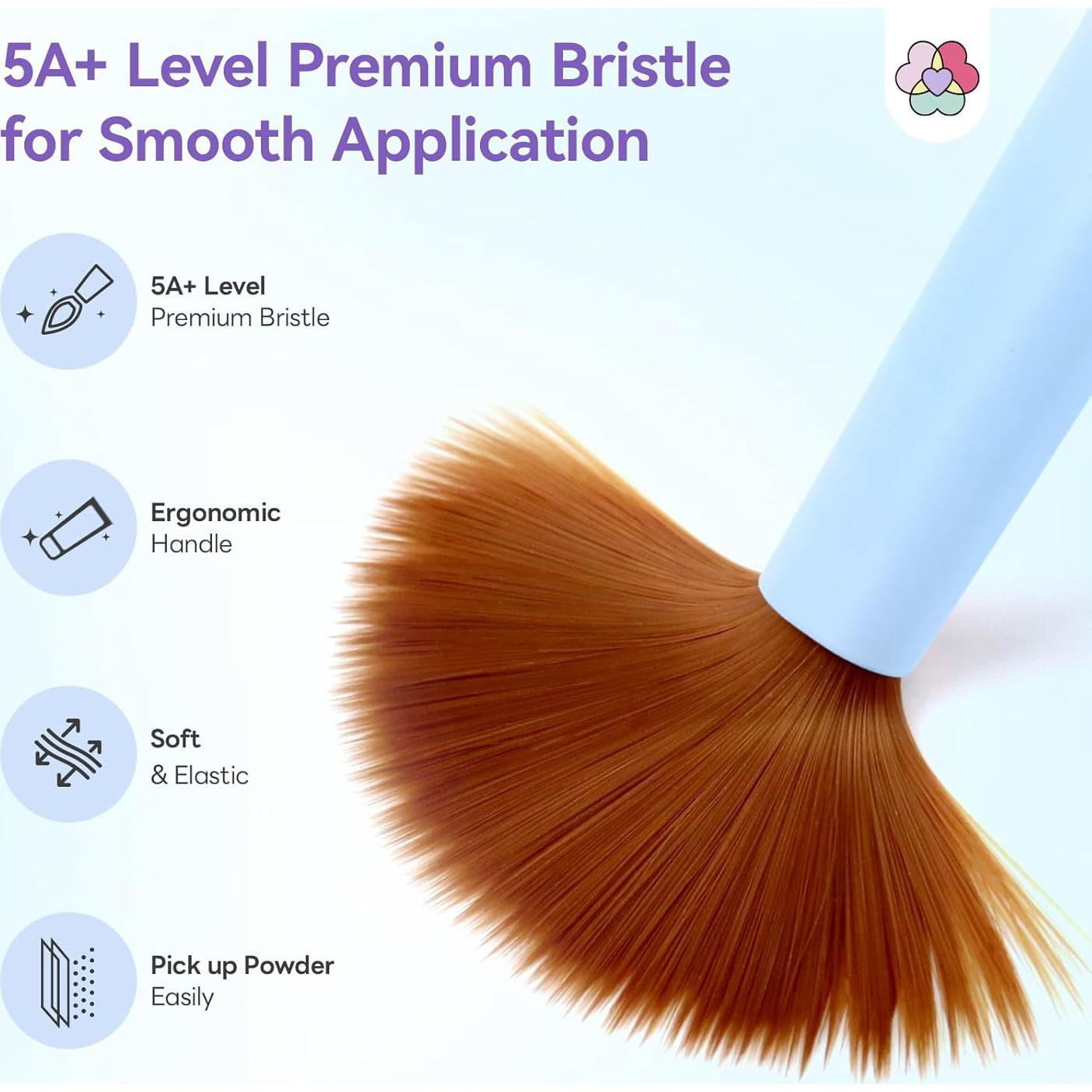 Kit de Pinceles Acrílicos SAVILAND con Limpiador 60ml