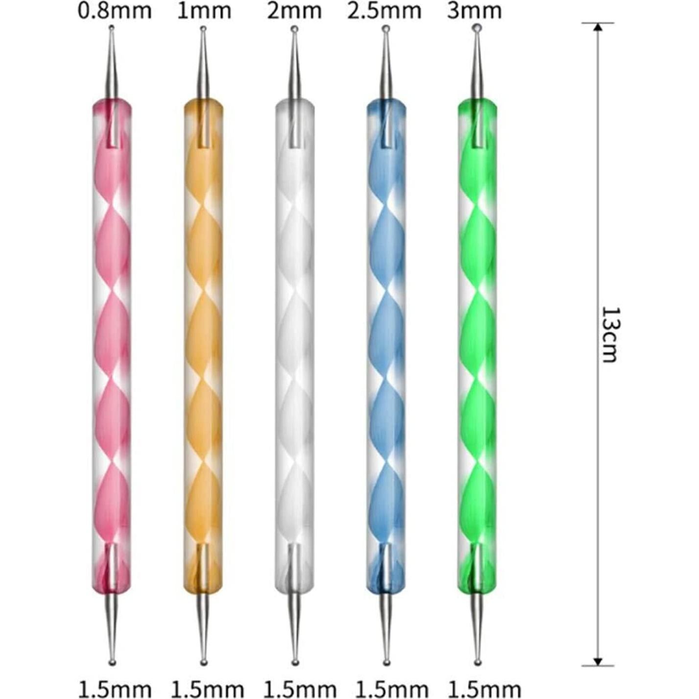 Juego de 20 Herramientas para Uñas JOYJULY - 15 Pinceles y 5 Bolígrafos