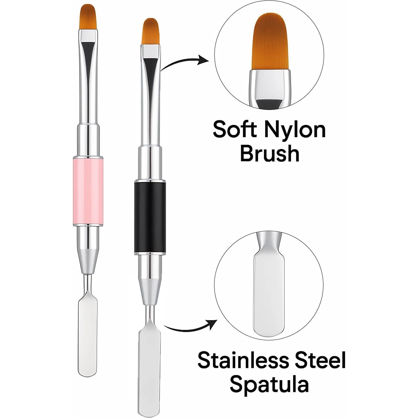 Juego de Pinceles de Uñas Doble Punta JEONEKID 2 Piezas