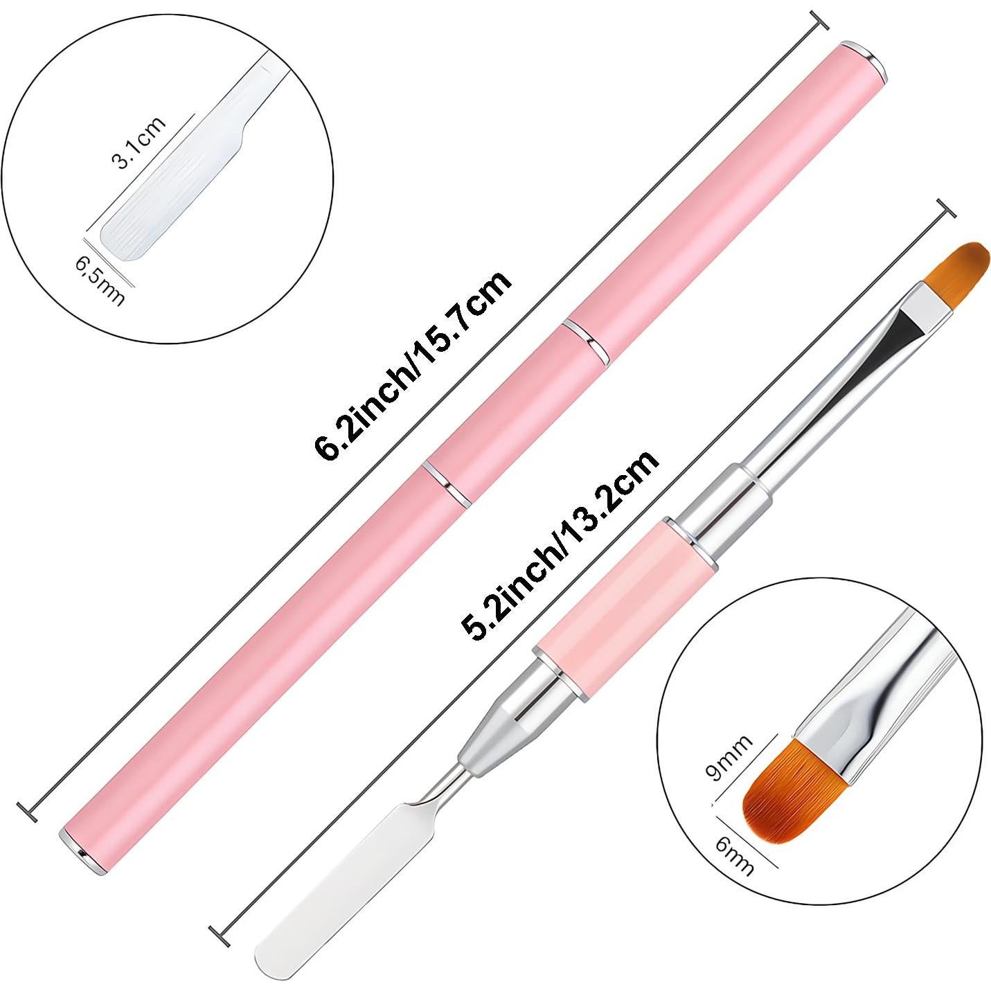 Juego de Pinceles de Uñas Doble Punta JEONEKID 2 Piezas