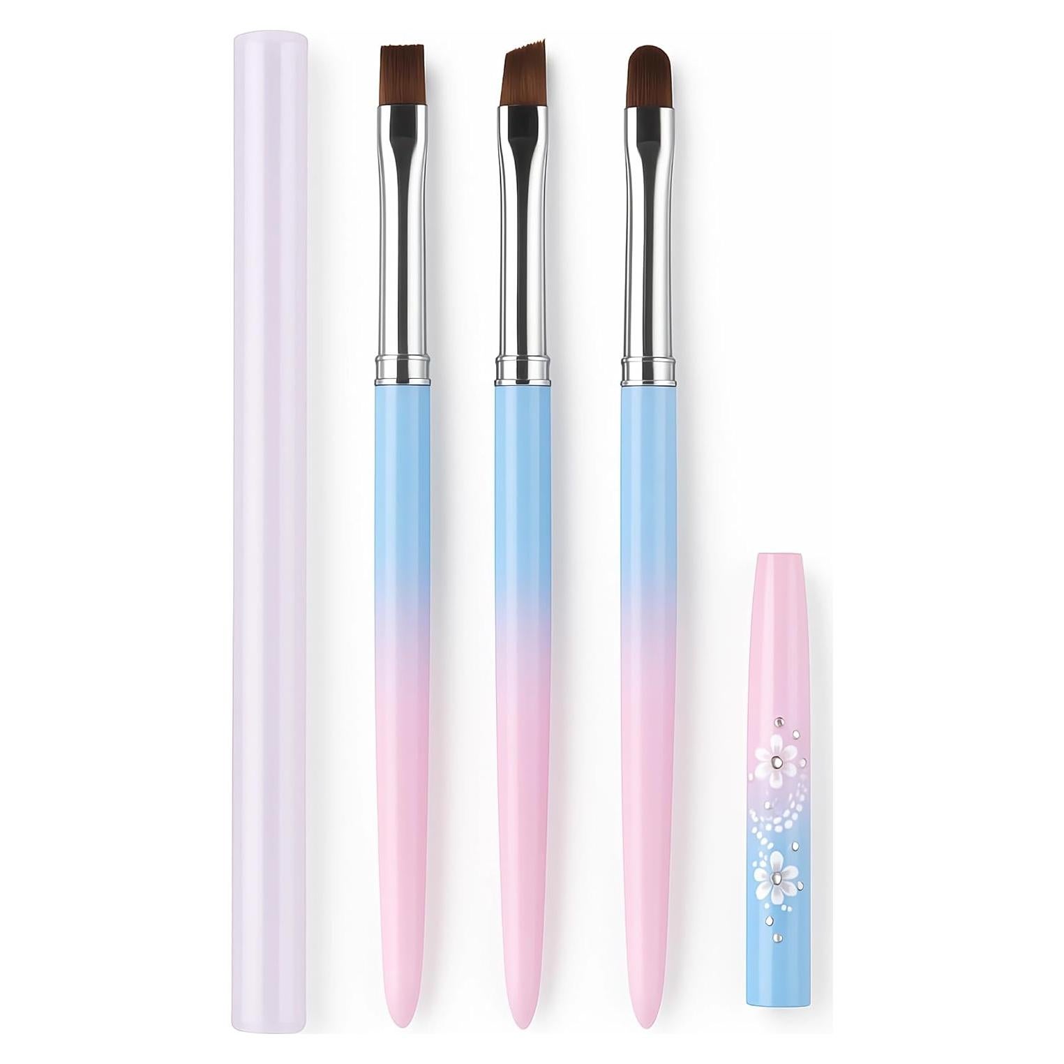 Set de Pinceles de Limpieza para Uñas JEONEKID - 3 Piezas