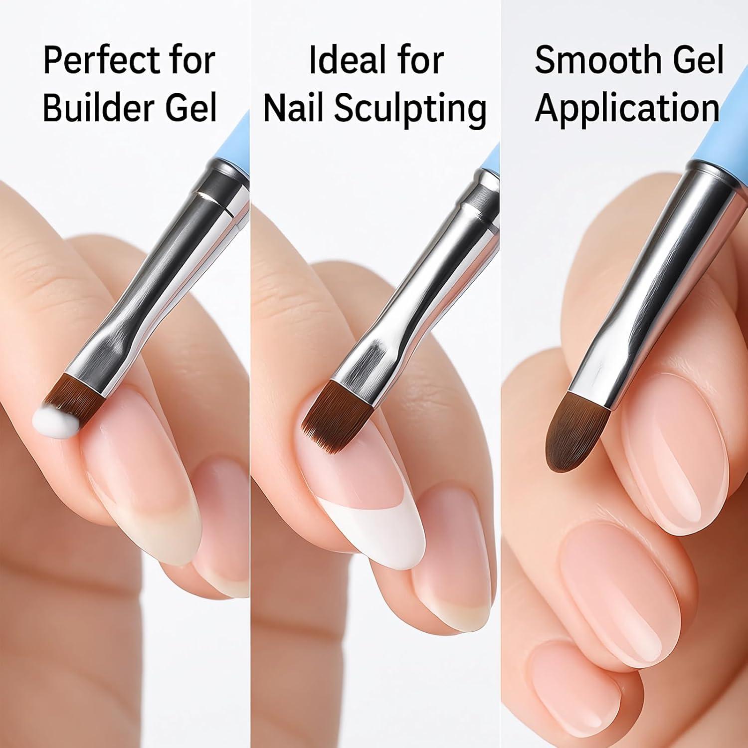 Set de Pinceles de Limpieza para Uñas JEONEKID - 3 Piezas