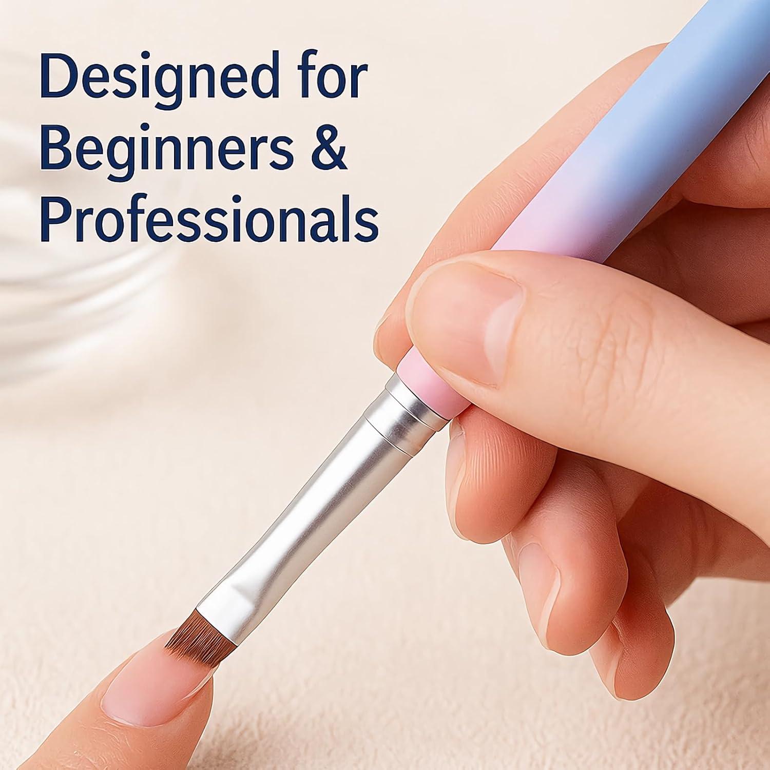 Set de Pinceles de Limpieza para Uñas JEONEKID - 3 Piezas