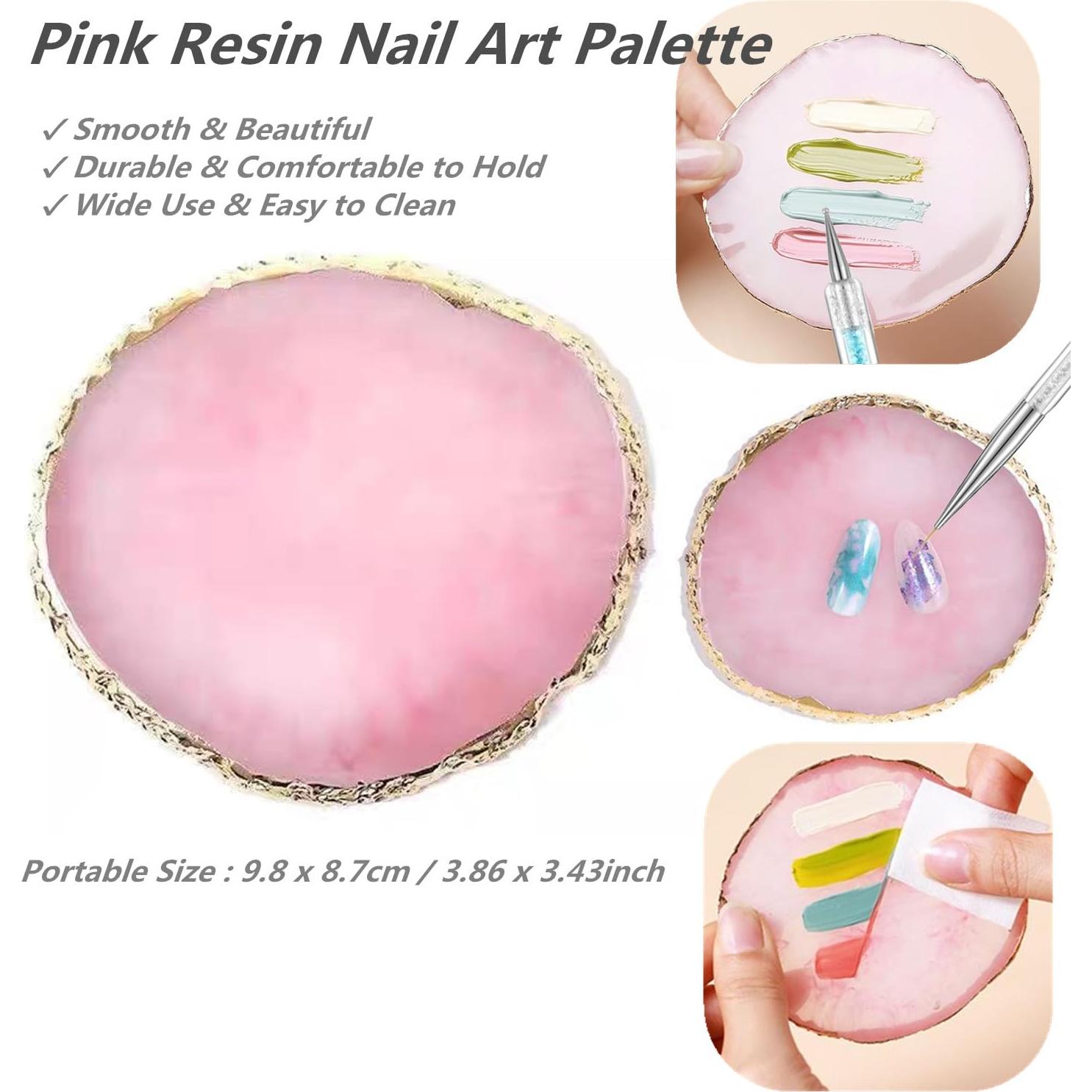 Kit de Arte de Uñas FULINJOY con Paleta y 5 Pinceles