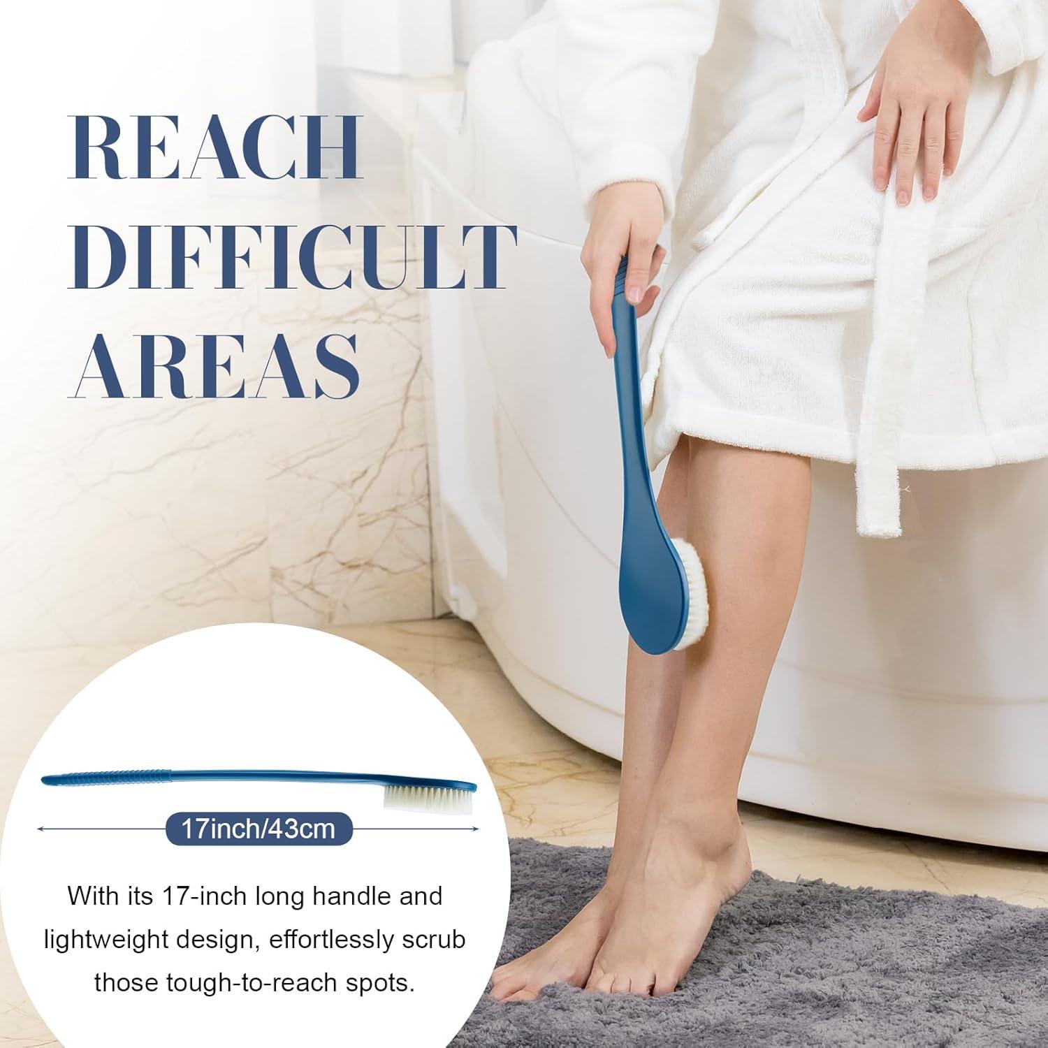 Esfregador de Espalda VANZAVANZU 43 cm Antideslizante Azul Marino